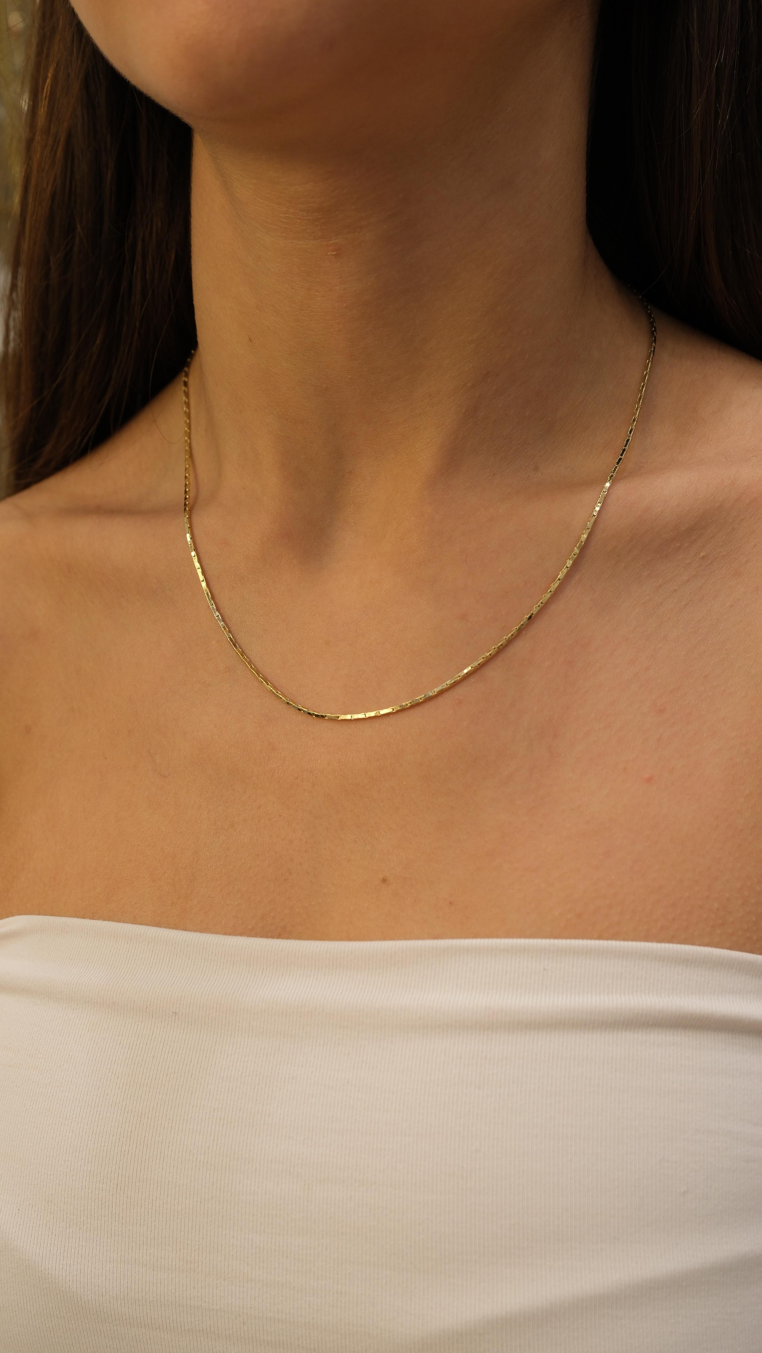 Gold 14K XP Fox Zincir Kolye (50cm)