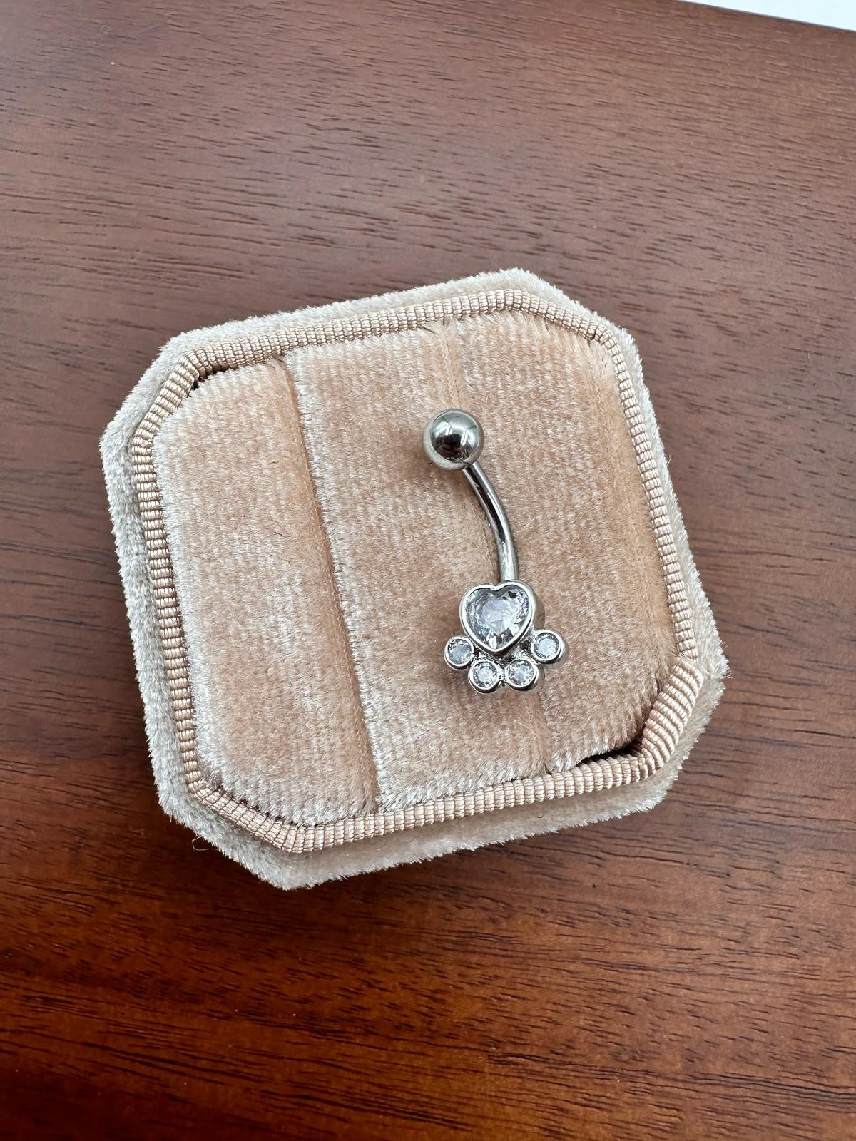 Silver Zirkon Taş Pati Figür Göbek Piercing
