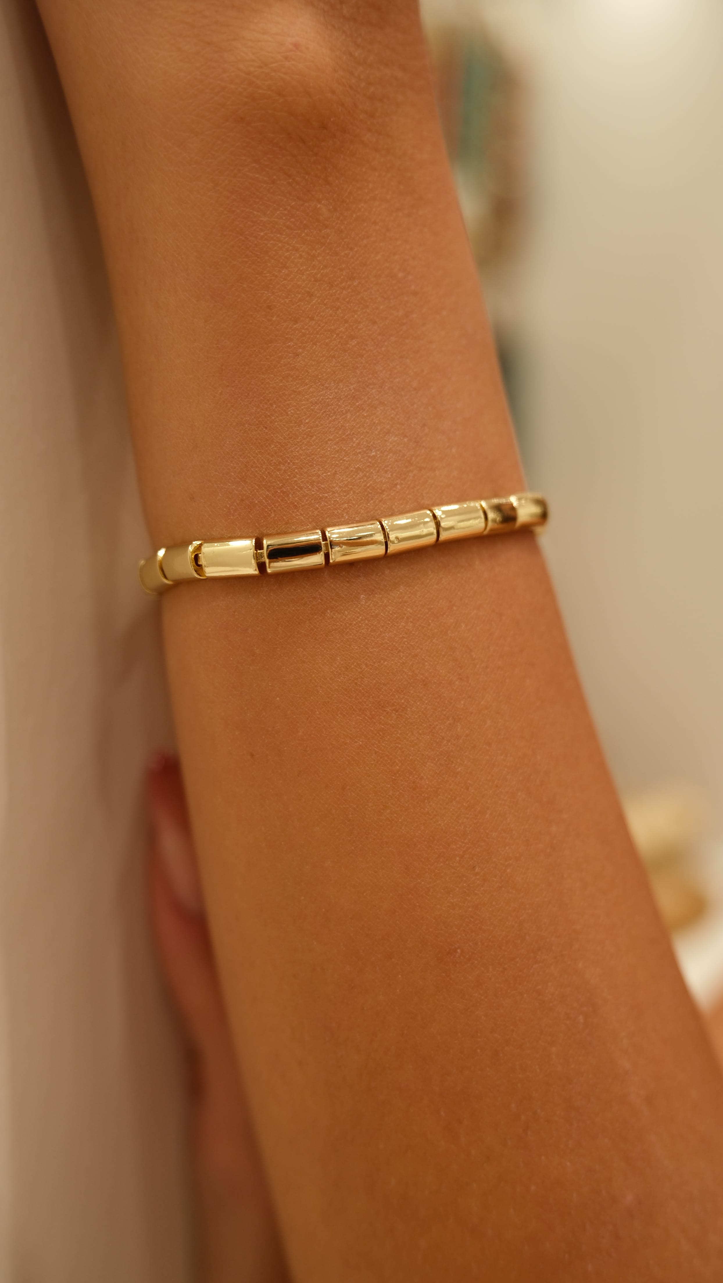 Gold Dikdörtgen Düz Plaka XP Bileklik