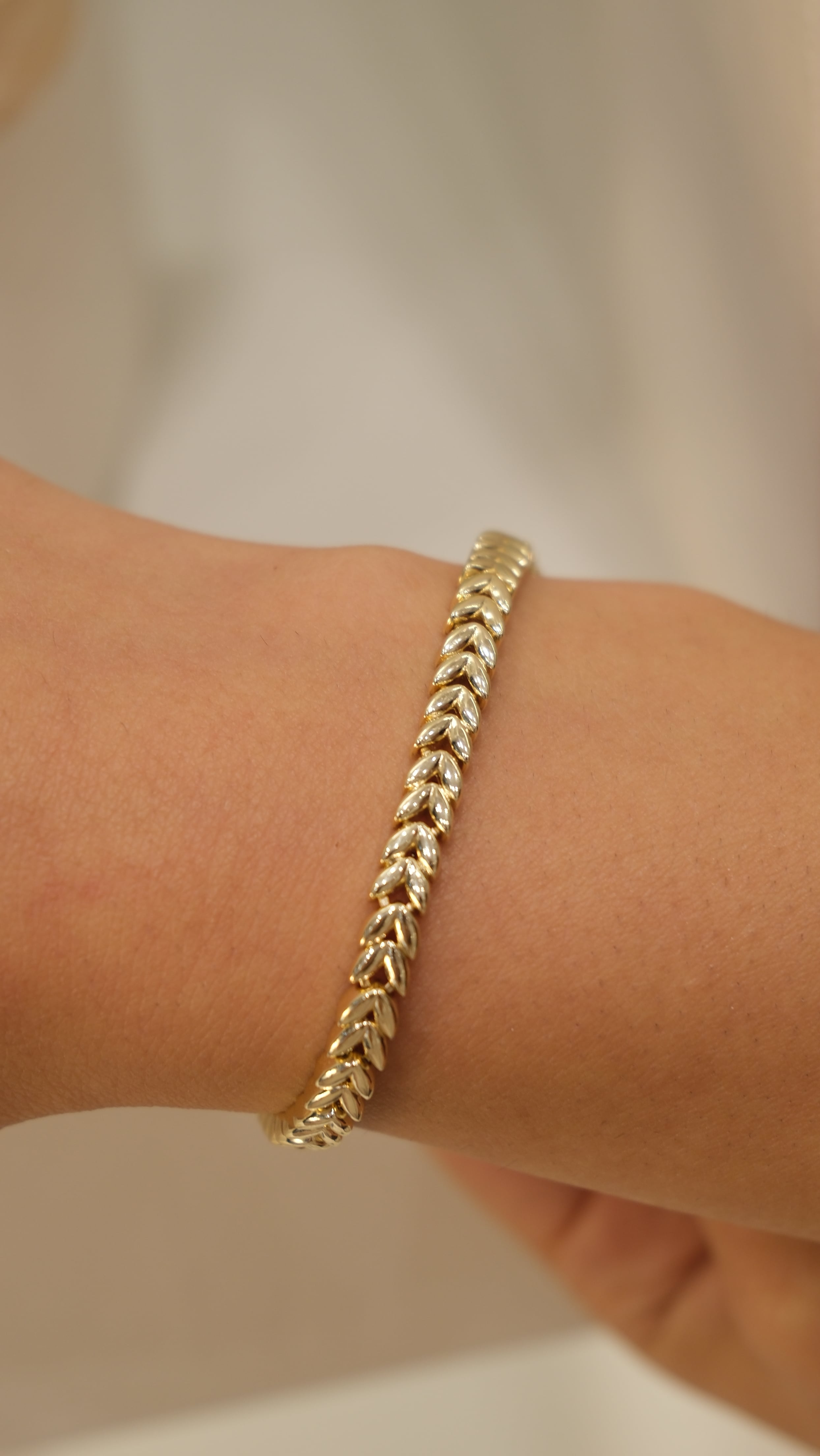 Gold 14k XP Balıksırtı Bileklik