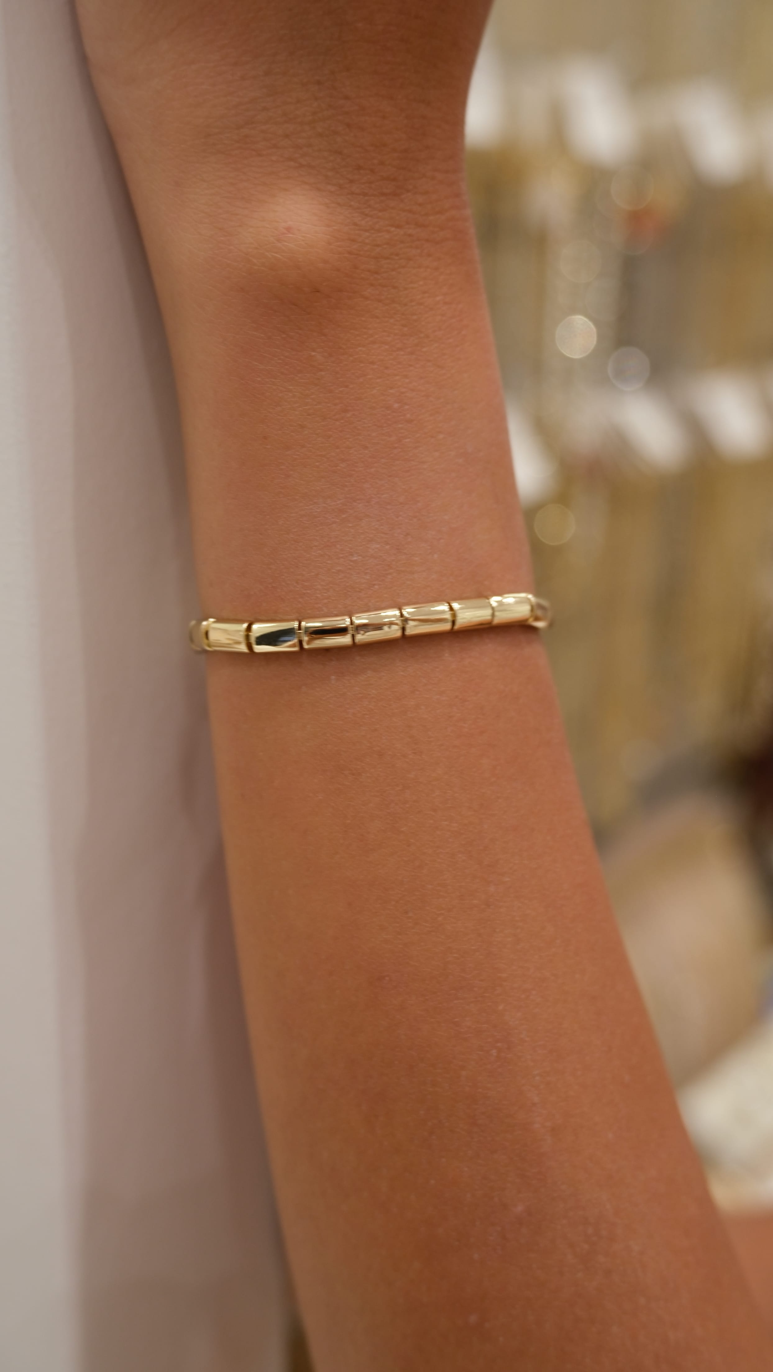 Gold Dikdörtgen Düz Plaka XP Bileklik