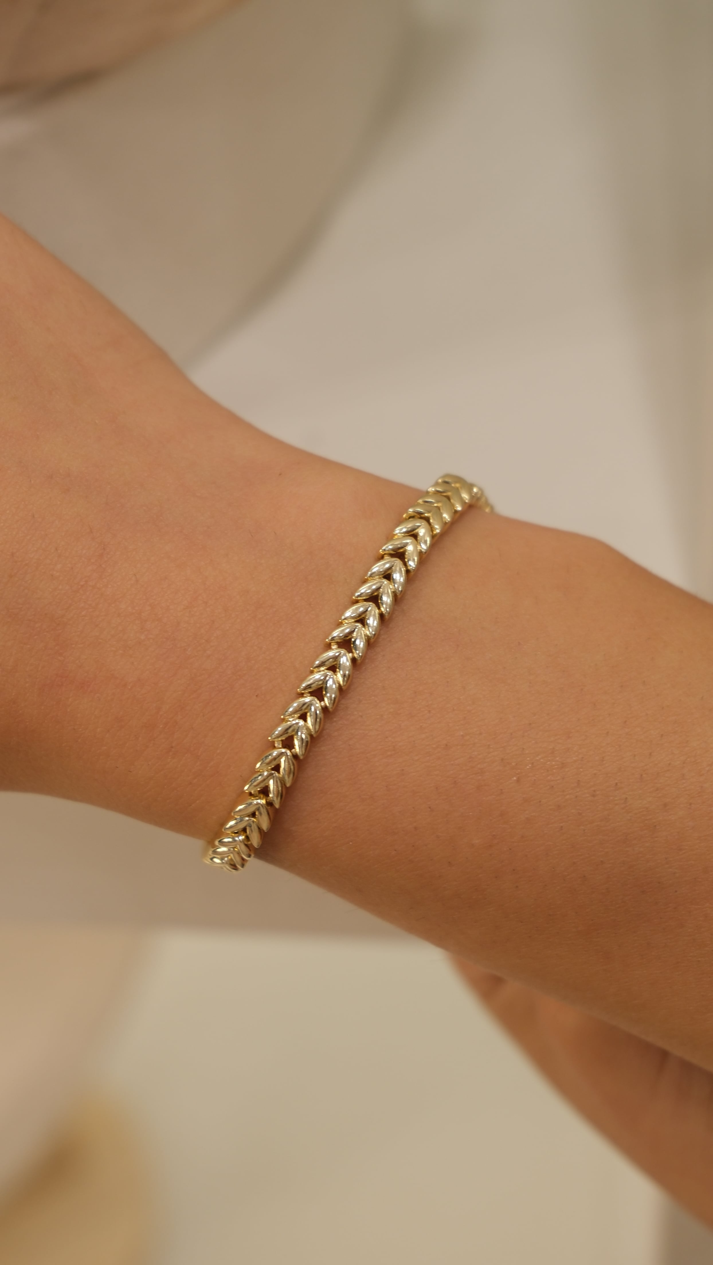 Gold 14k XP Balıksırtı Bileklik