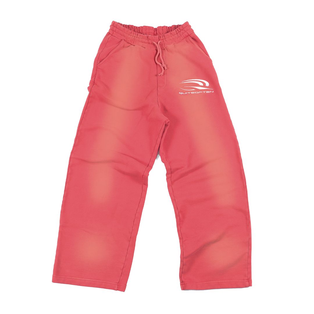 Red Faded Sweatpants