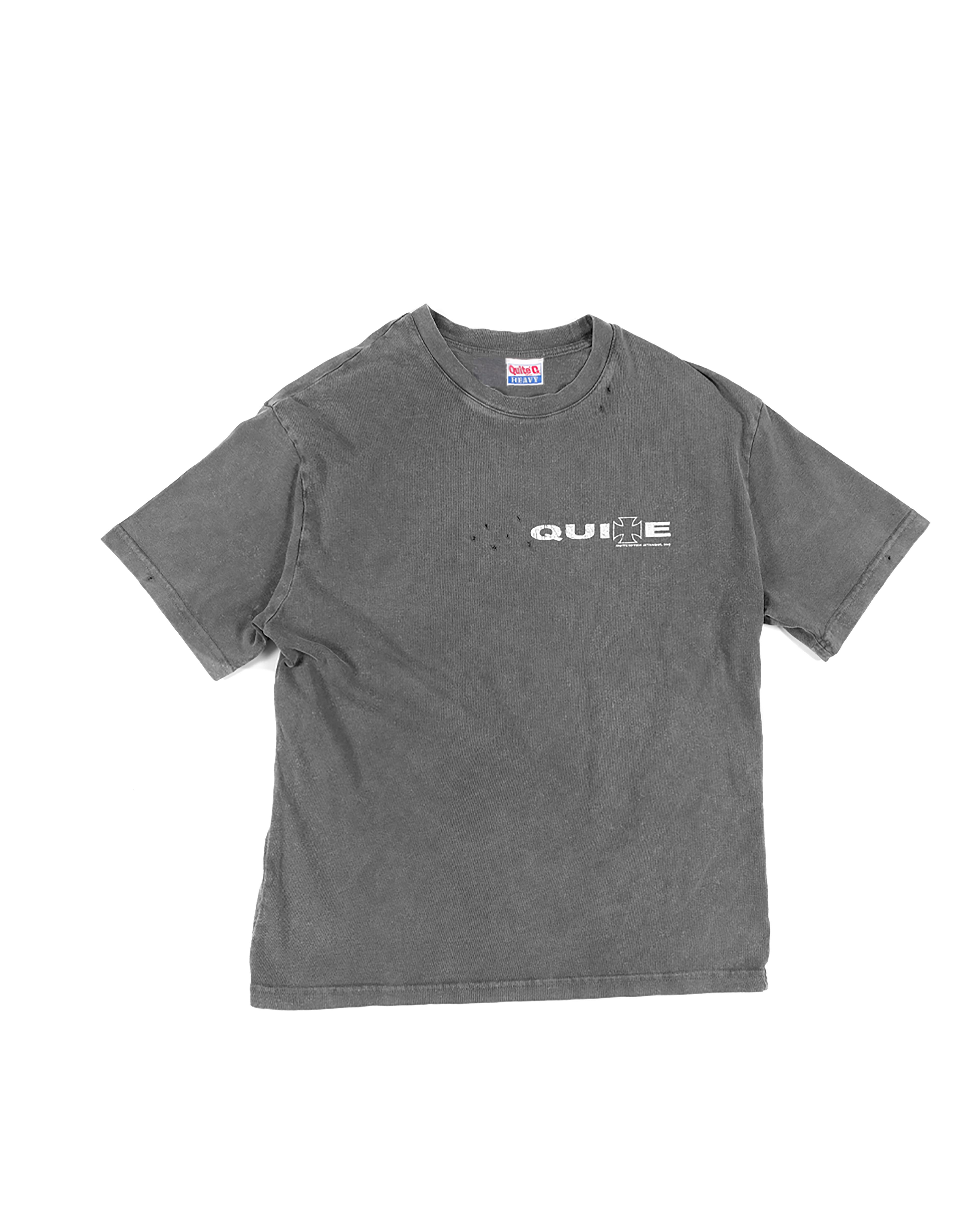 Grey Distressed Cross Tee