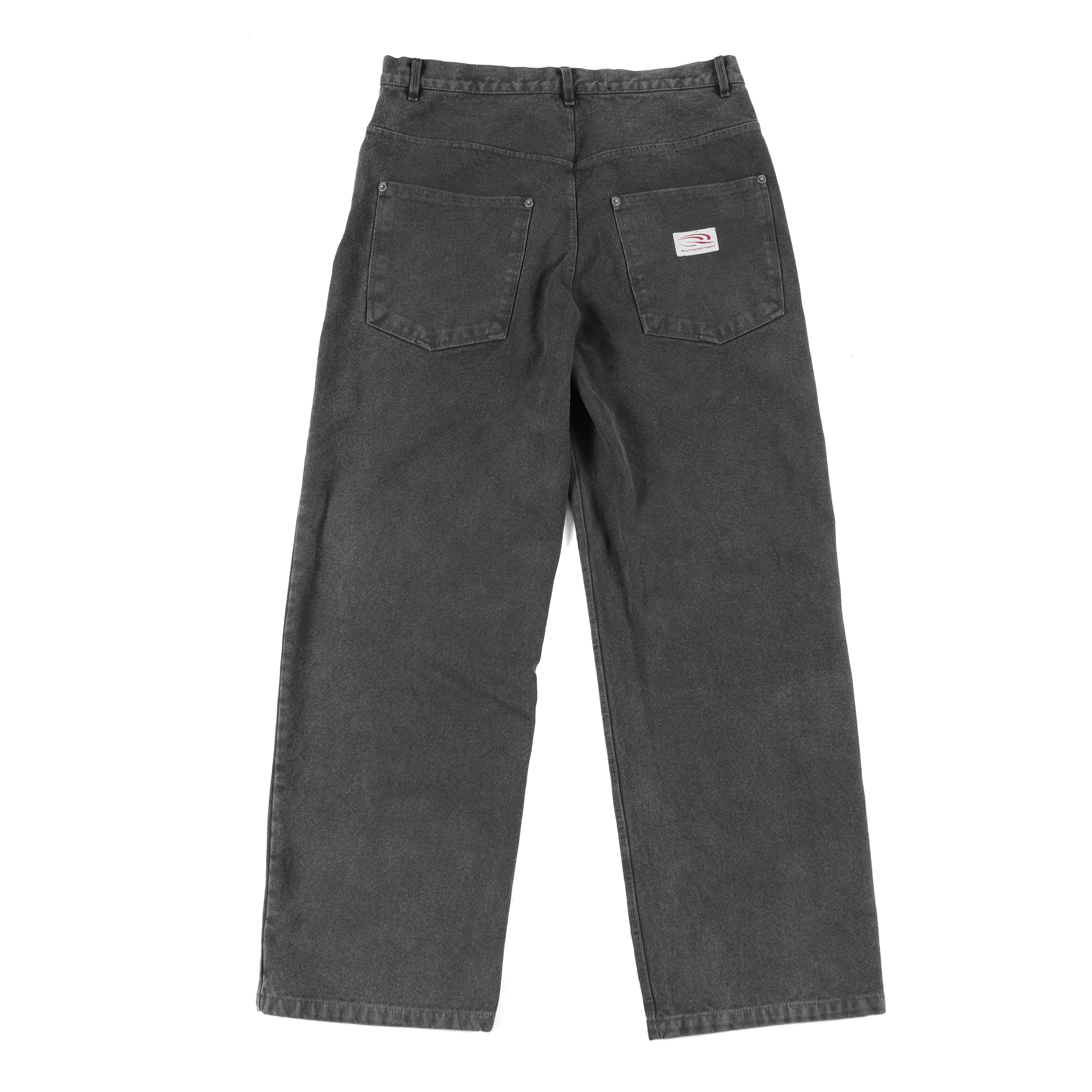 Black Washed Work Pants