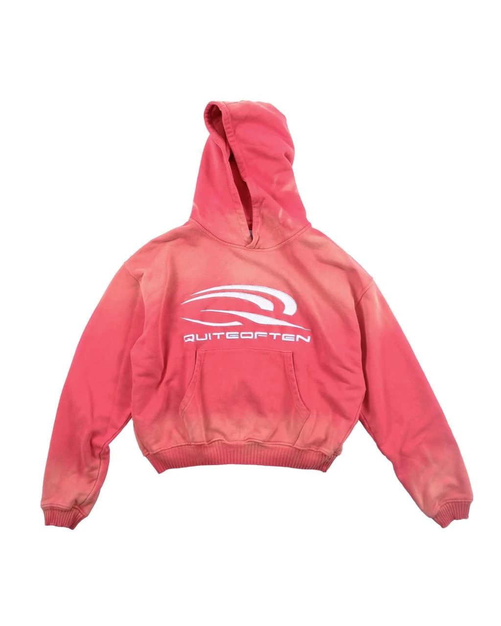 Red Faded Logo Hoodie