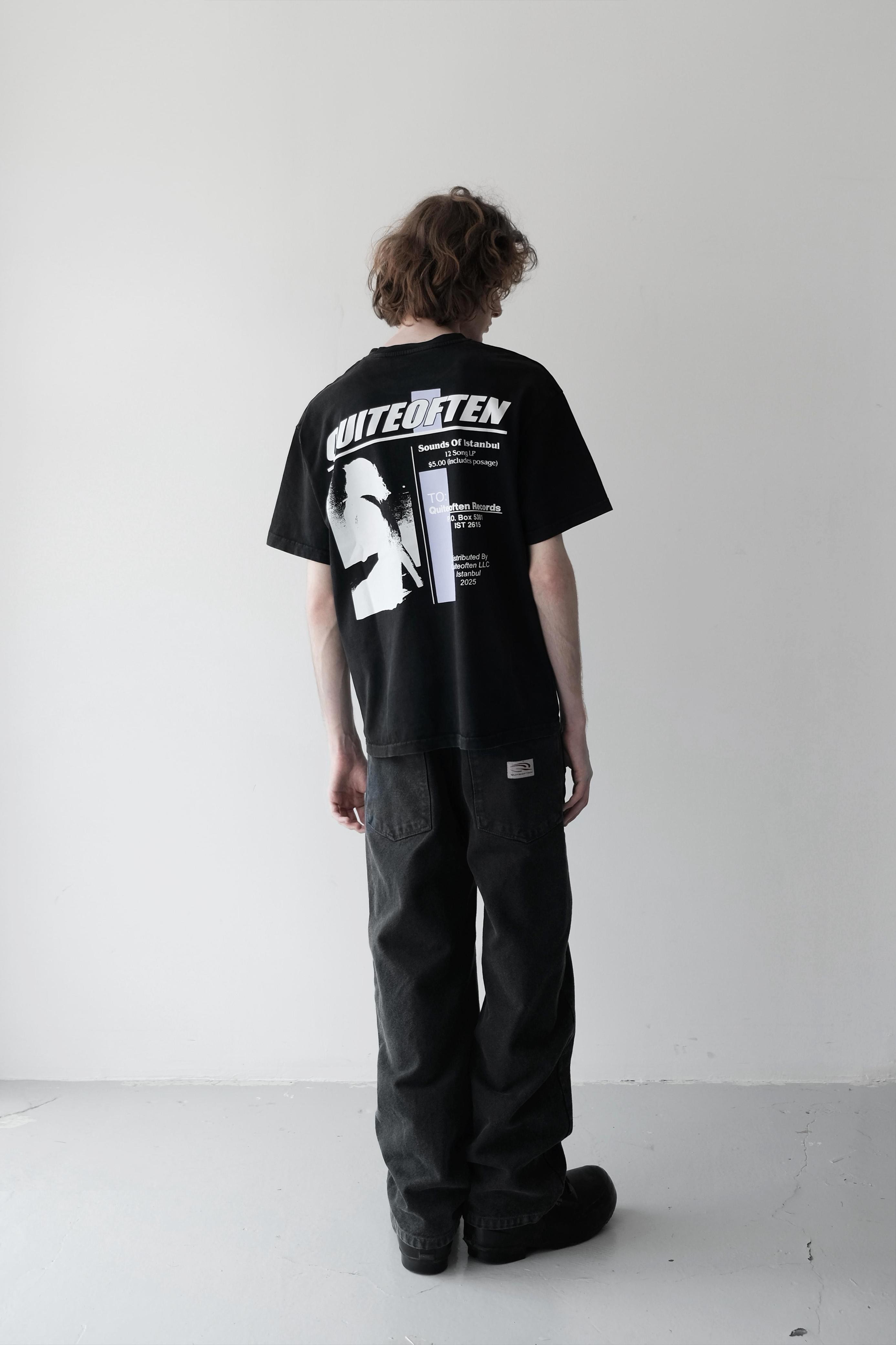 Records Tee Black