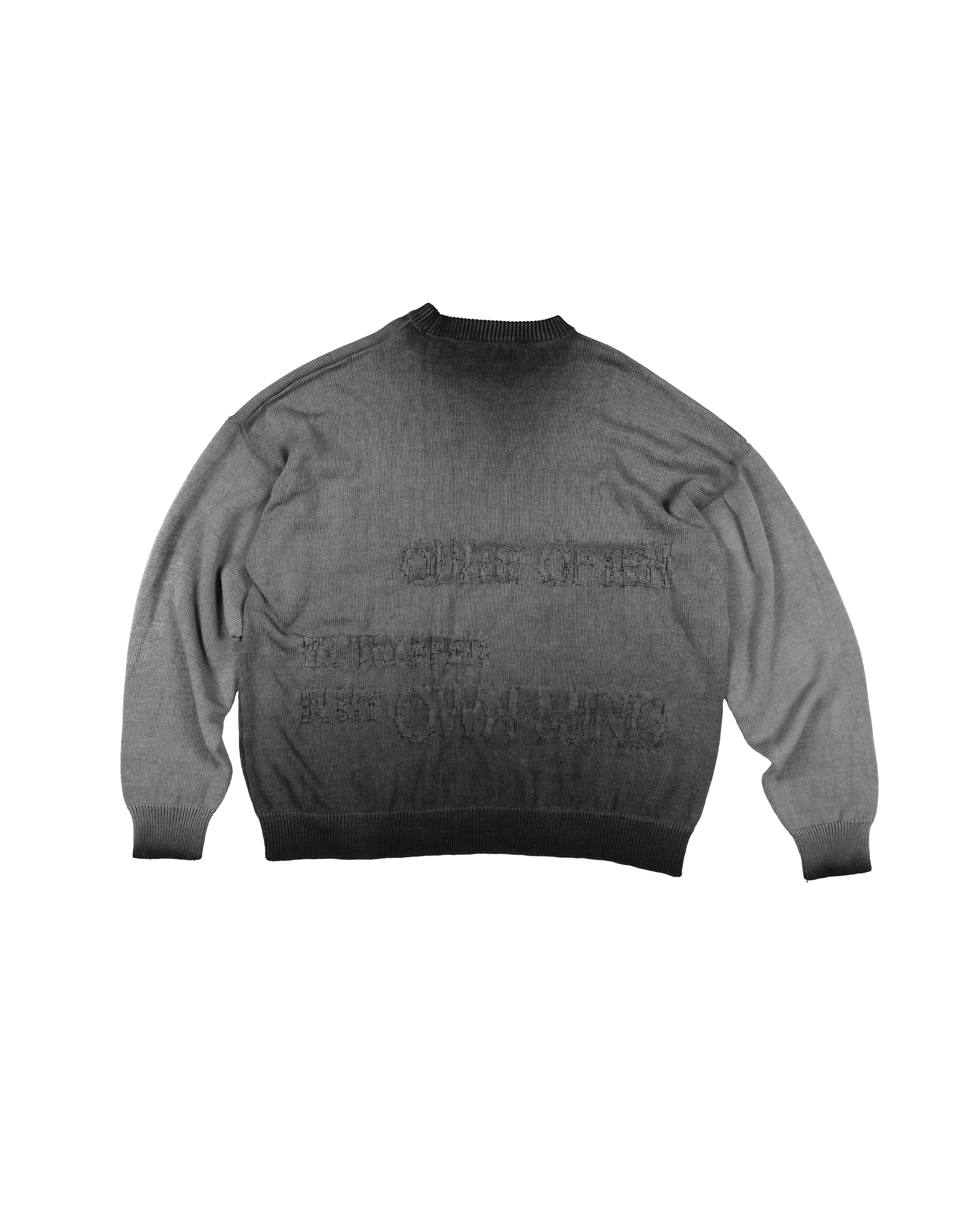 Washed Trauma Star Knit Black