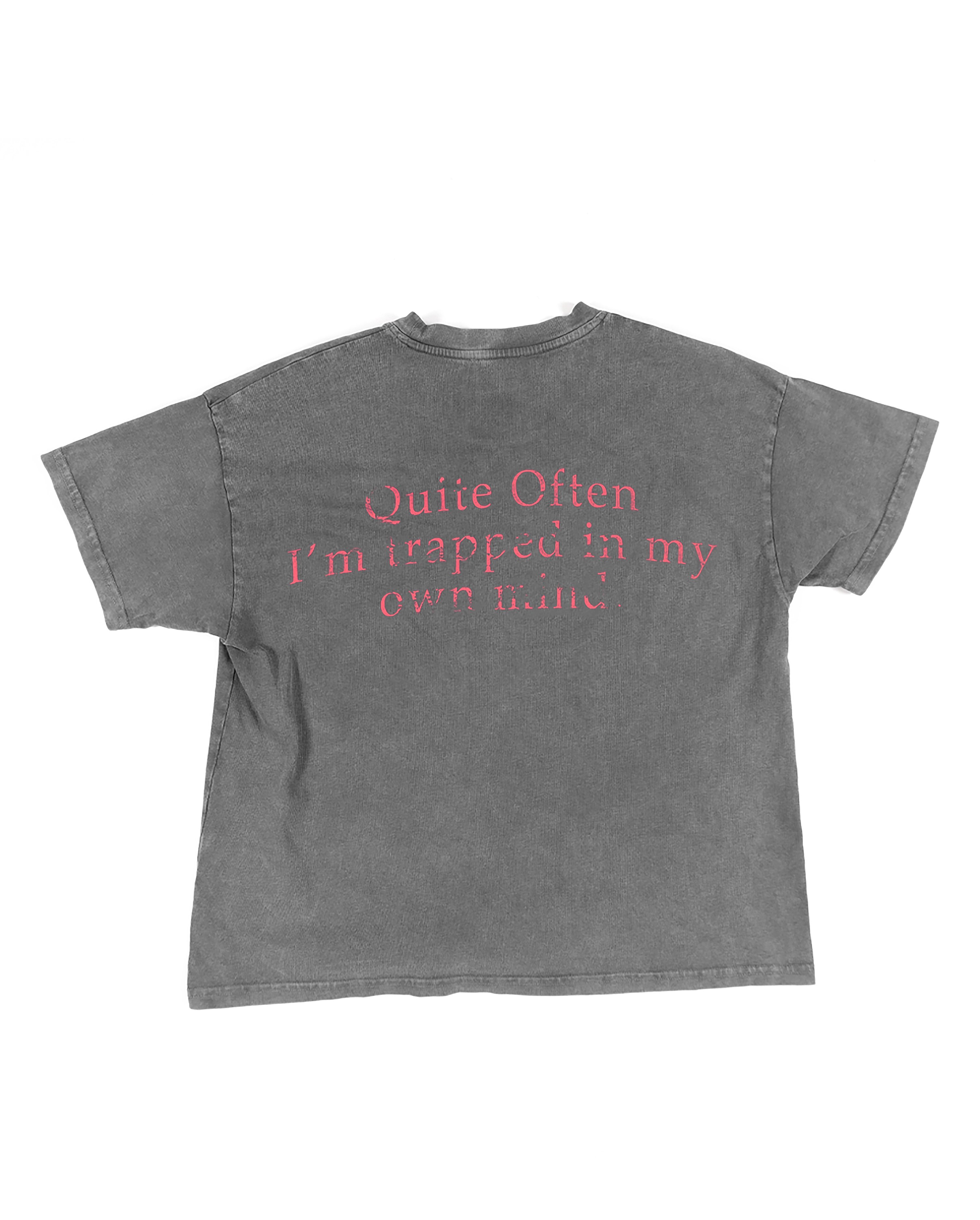 Grey Cropped Trauma Star Tee