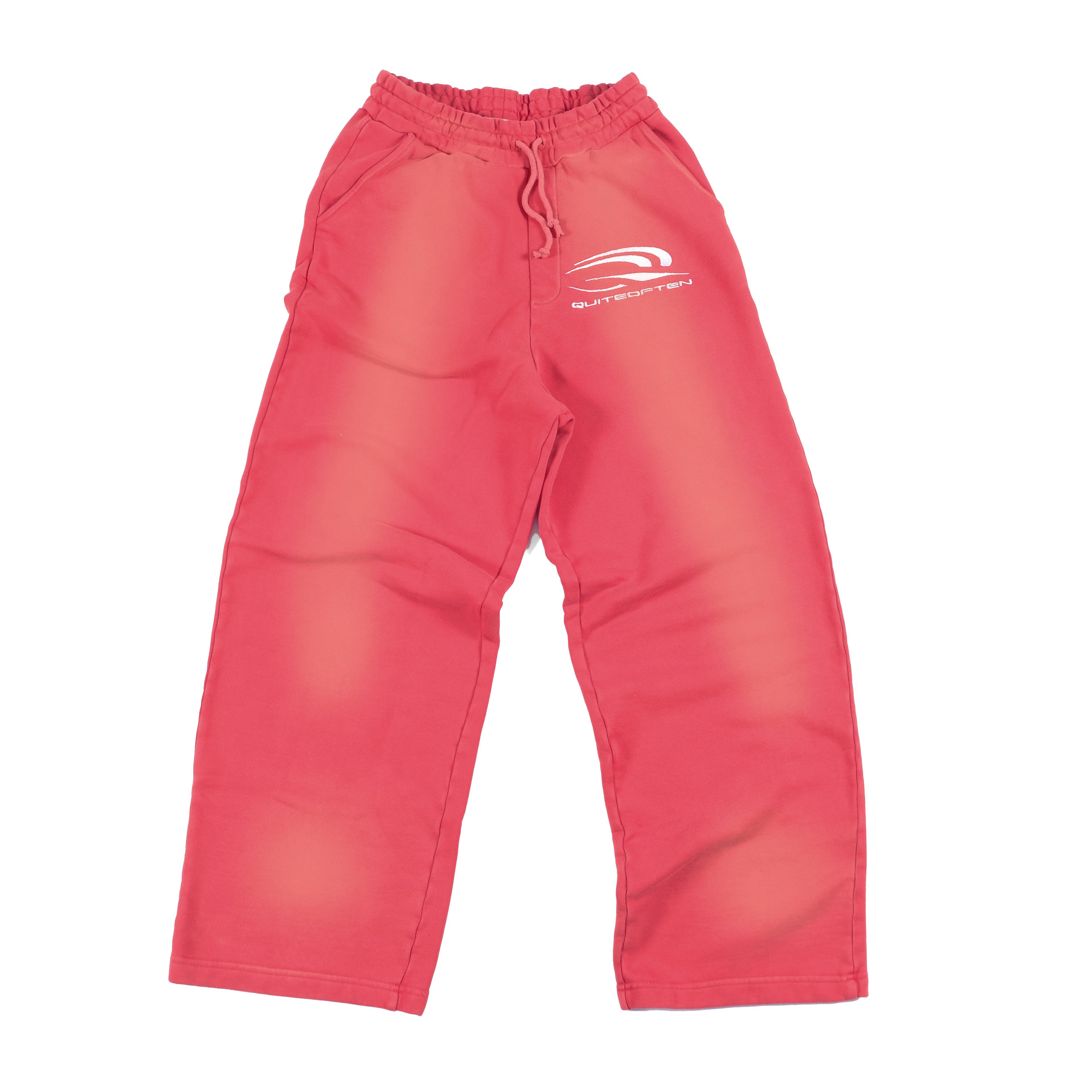Red Faded Sweatpants