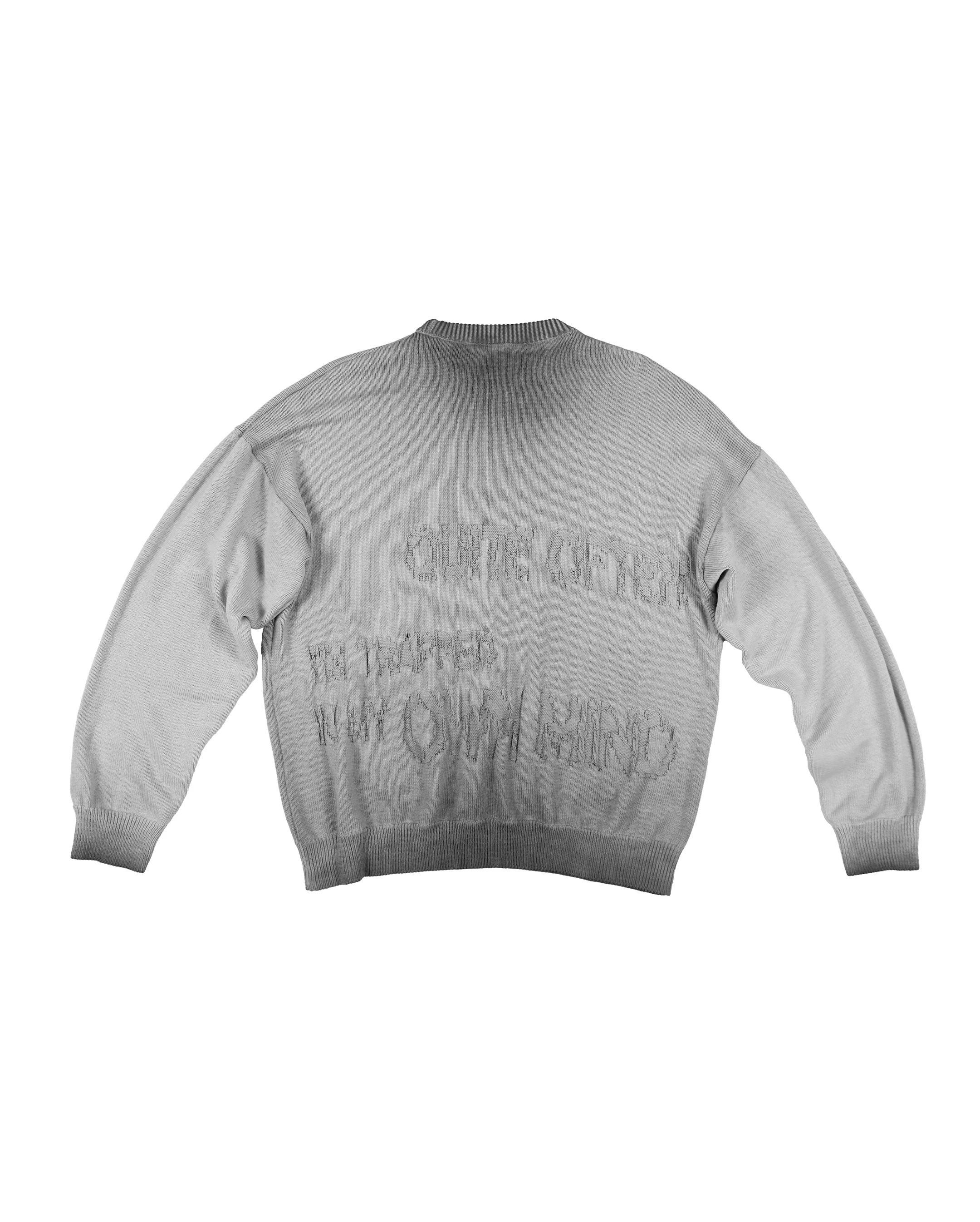 Washed Trauma Star Knit Grey