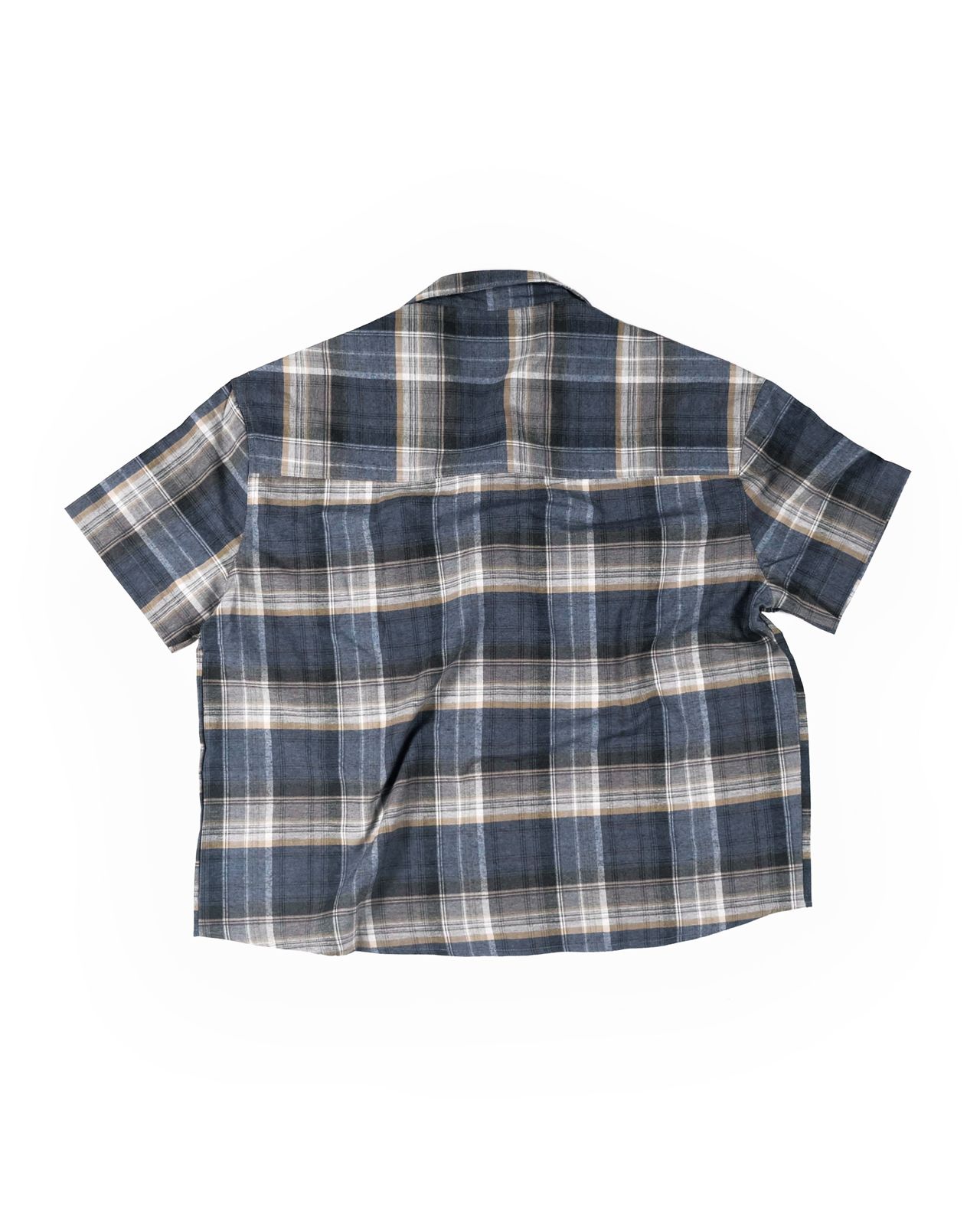Short Sleeve Flannel Shirt Blue