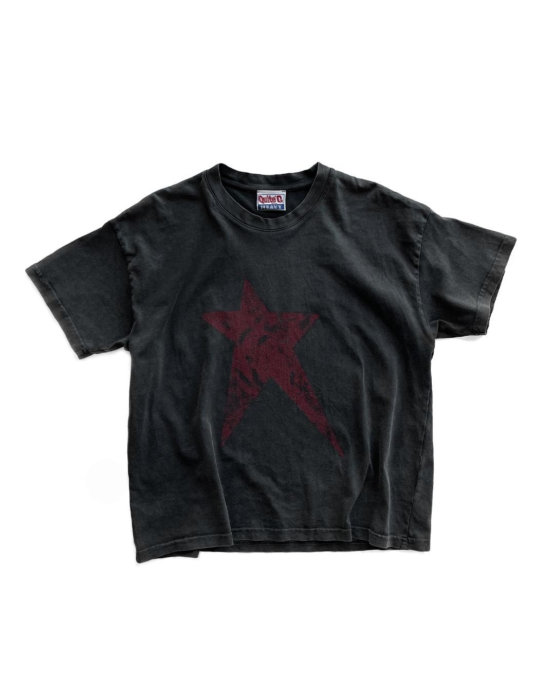 Black Cropped  Trauma Star Tee