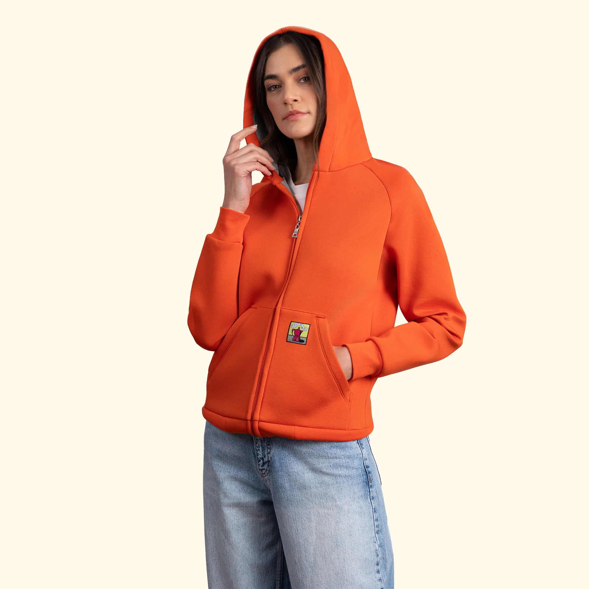 Flok Kapüşonlu Sweatshirt