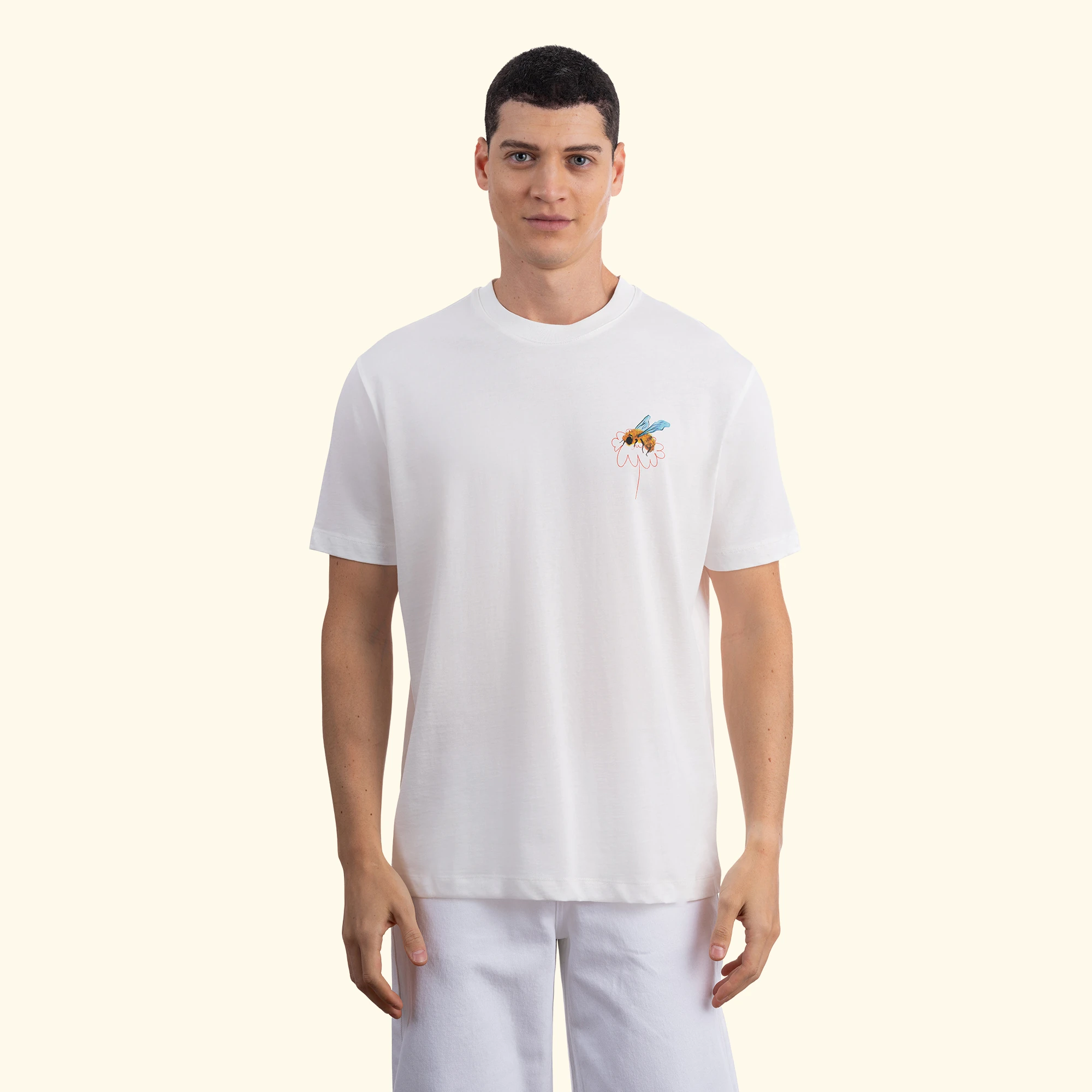 Bee Regular Ekru T-Shirt
