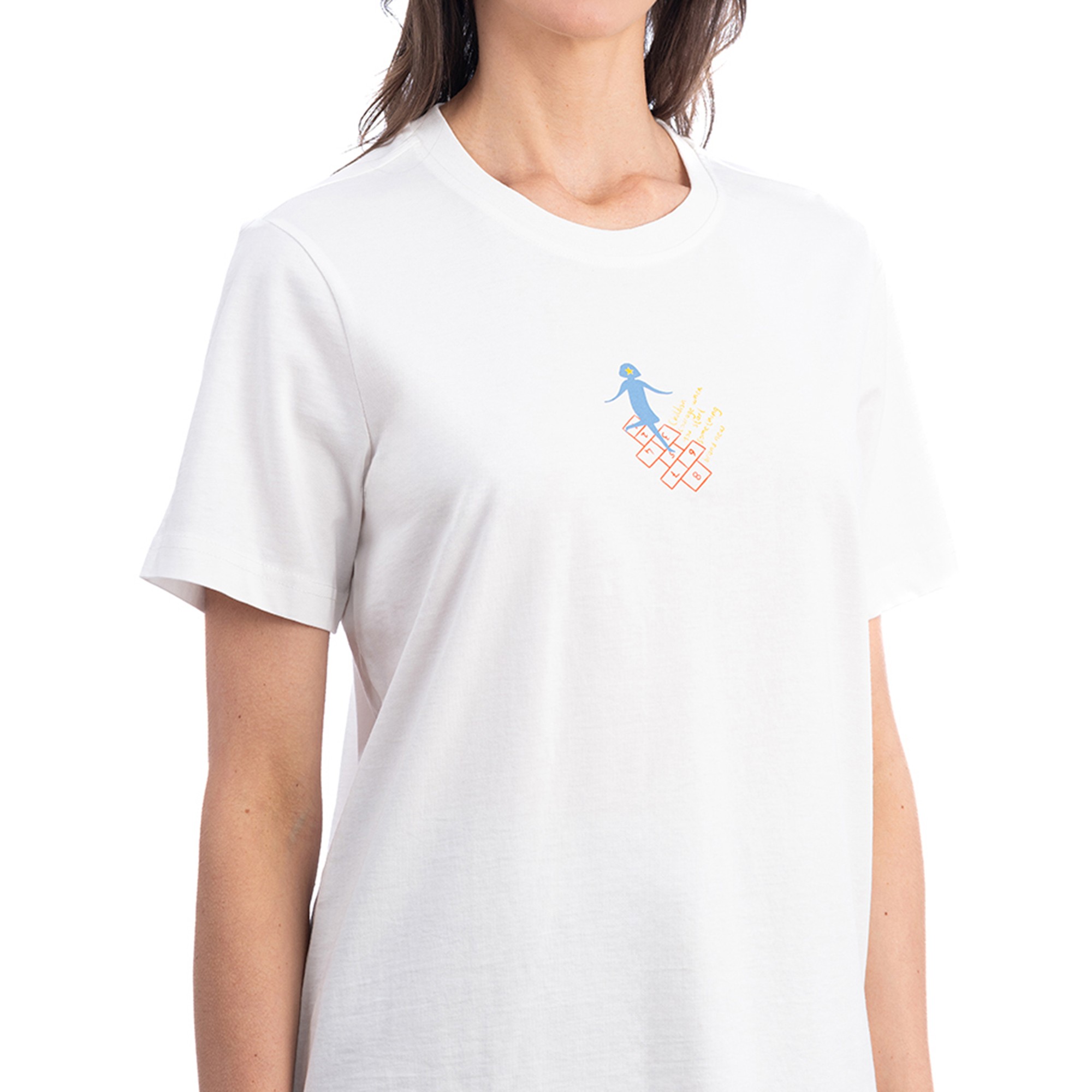 Lekeler Serisi Hophop Regular Ekru T-Shirt