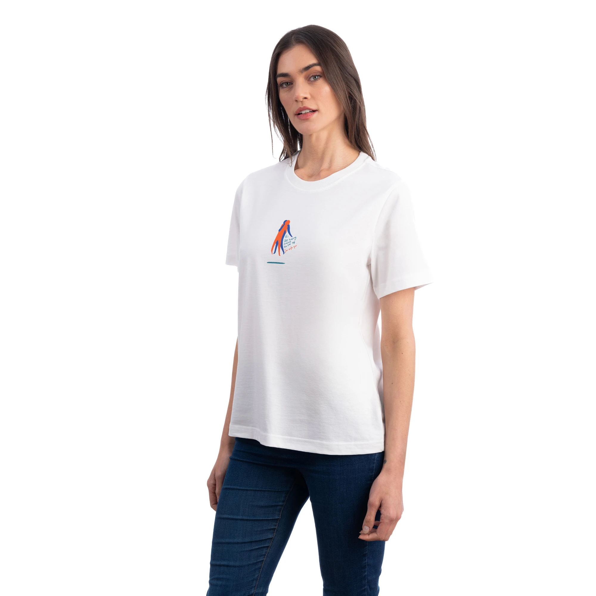 Lekeler Serisi Hugging Regular Ekru T-Shirt