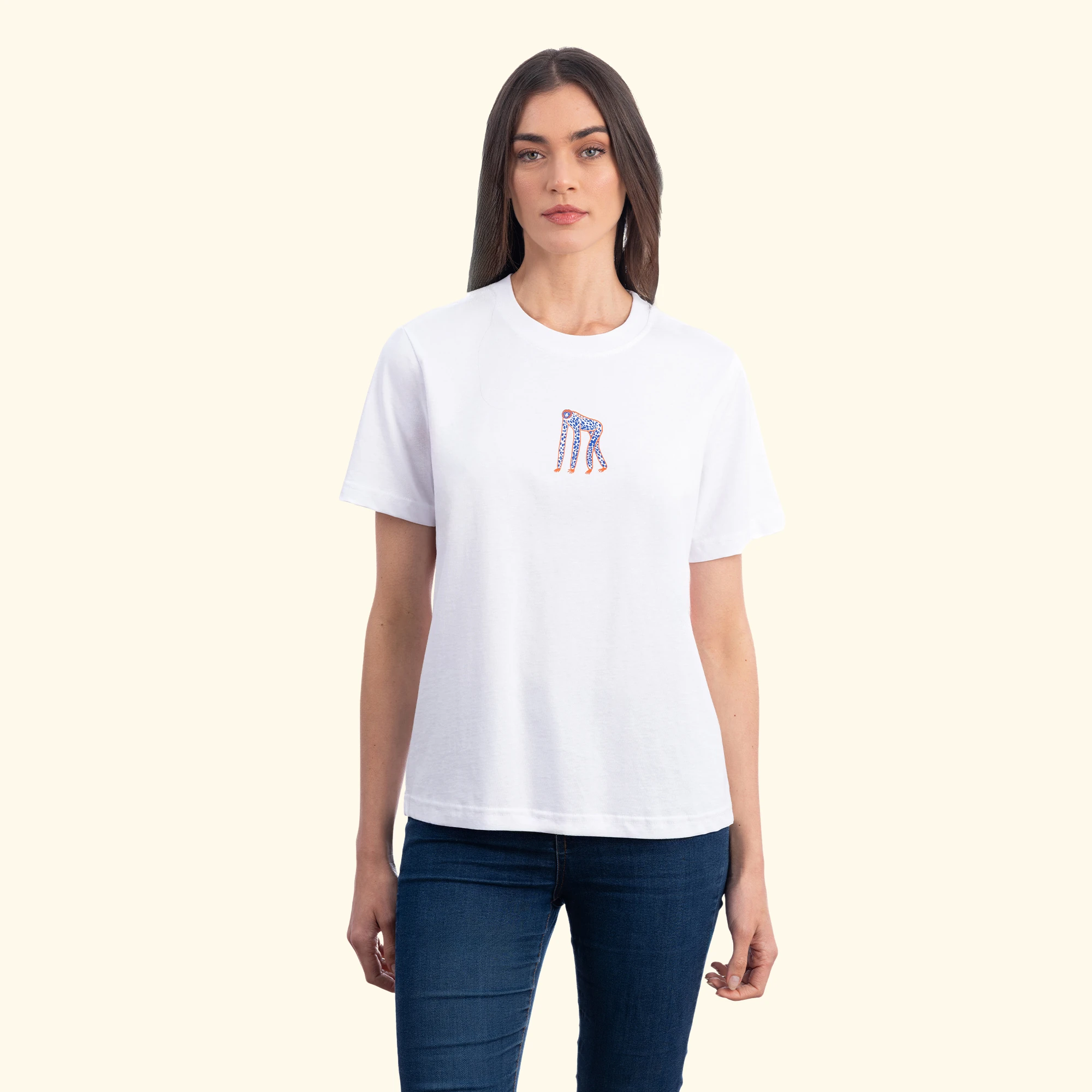 Monkey Regular Beyaz T-Shirt
