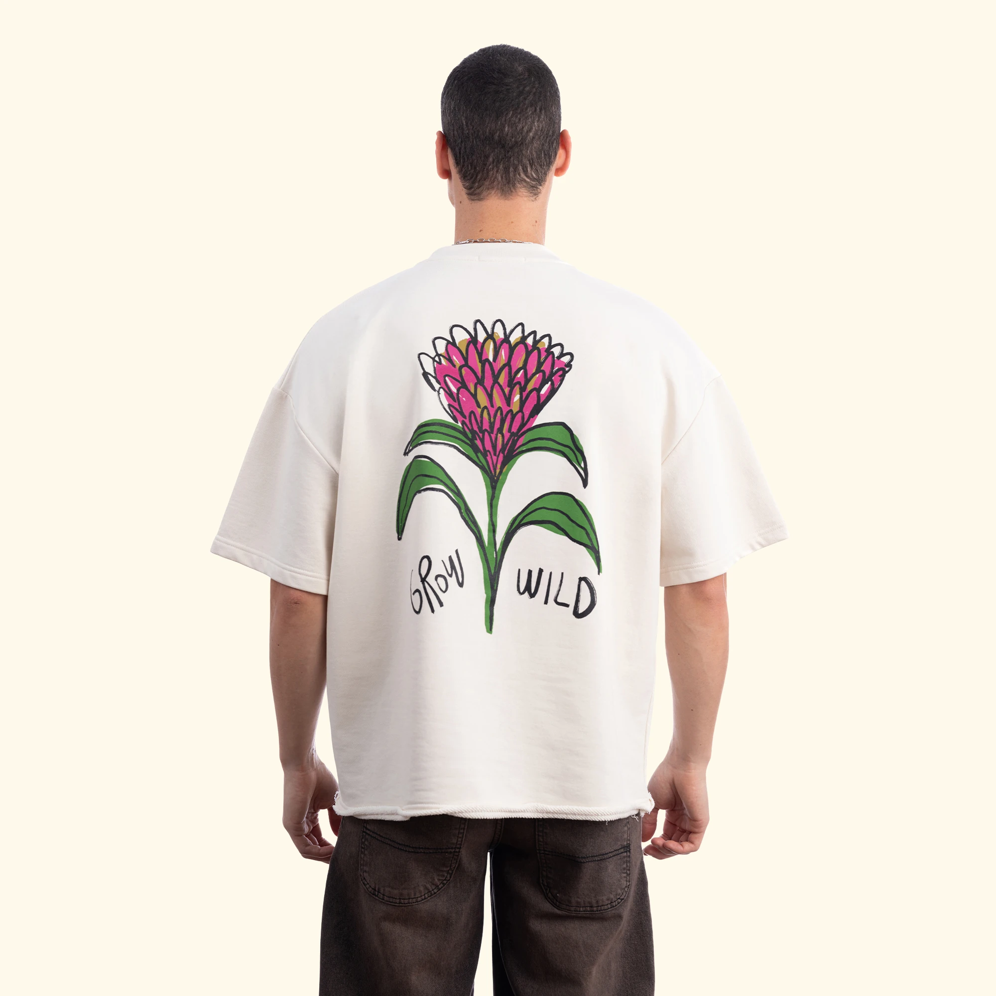 Strong Oversize Ekru T-Shirt