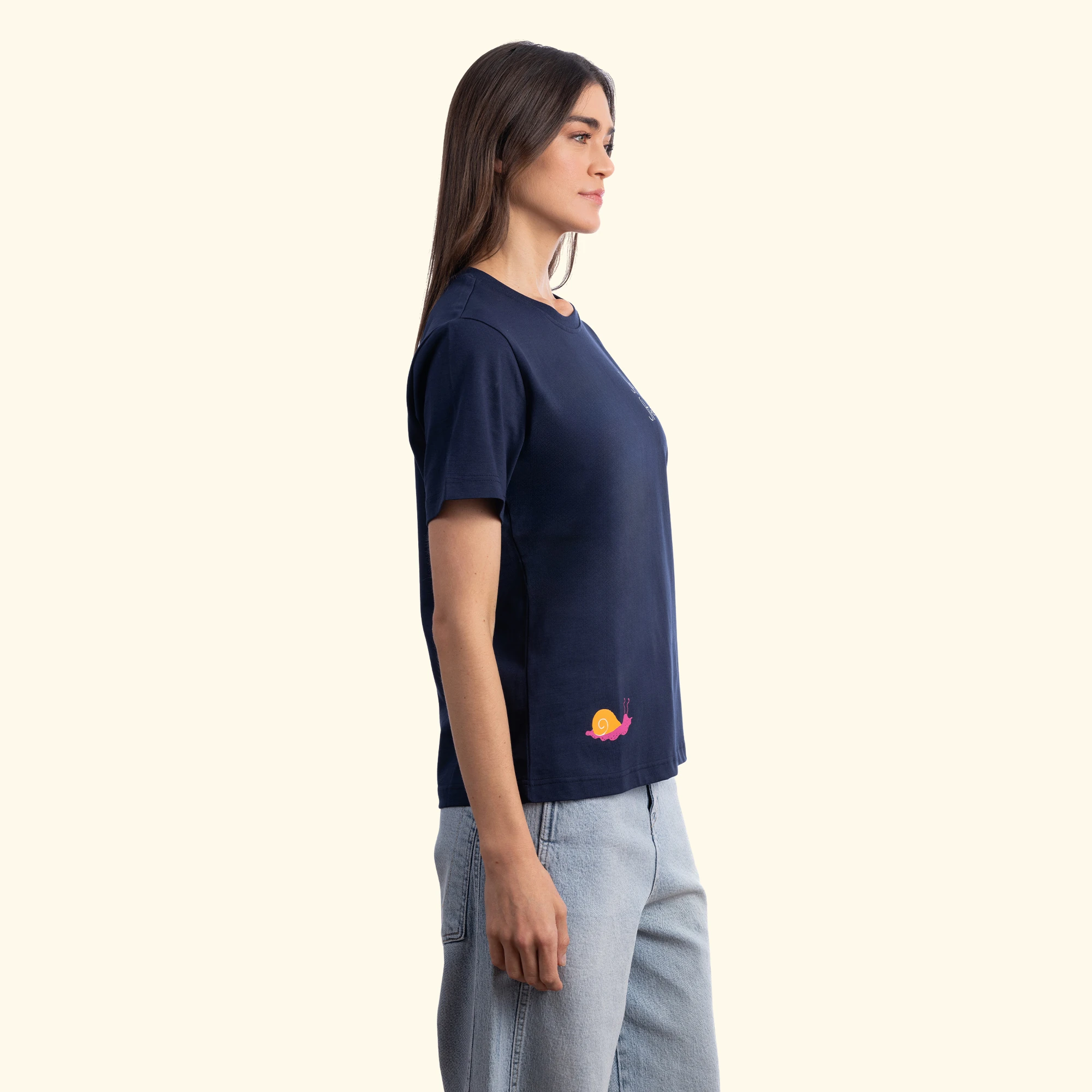 Snail Regular Lacivert T-Shirt