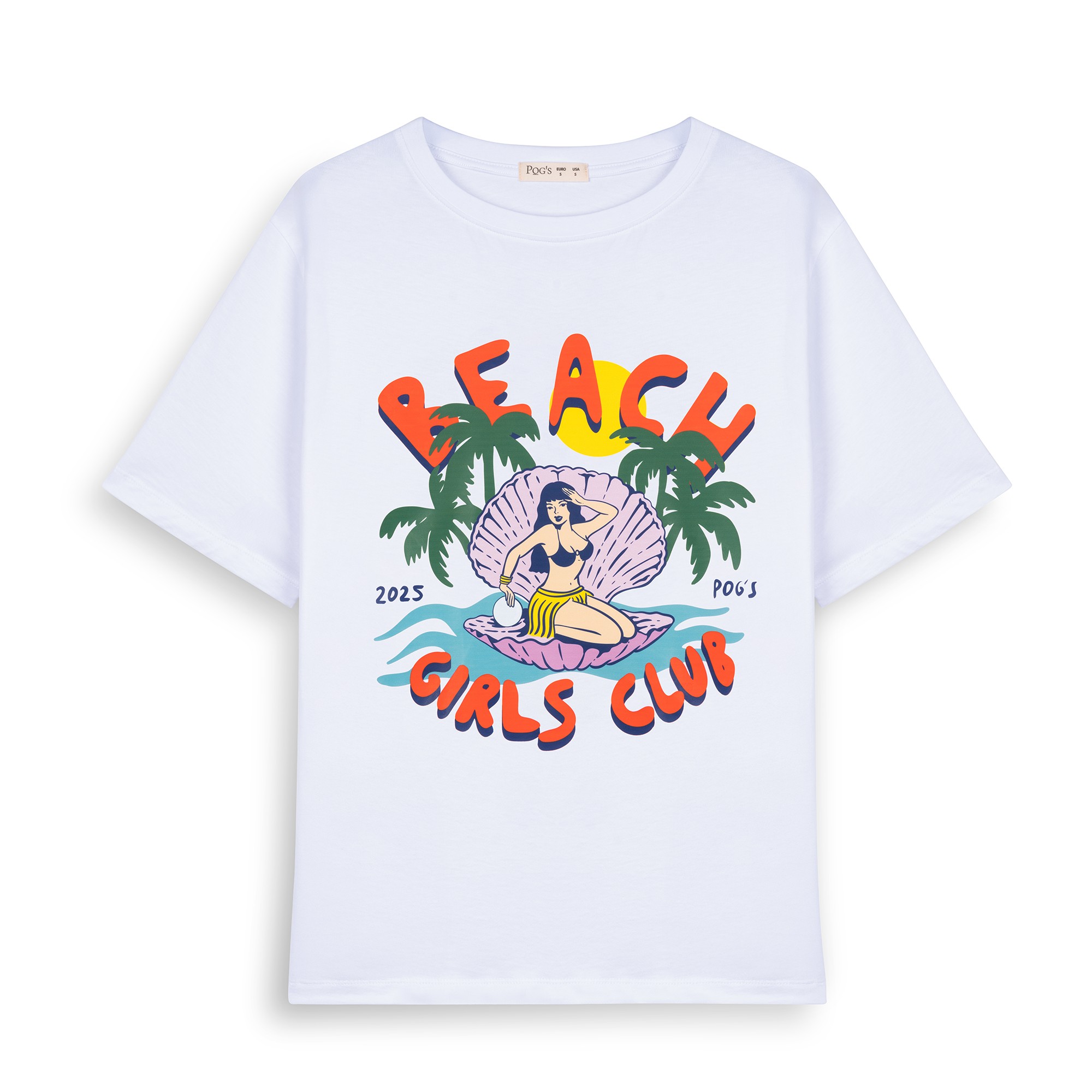 Girls Club Overisize Beyaz T-Shirt