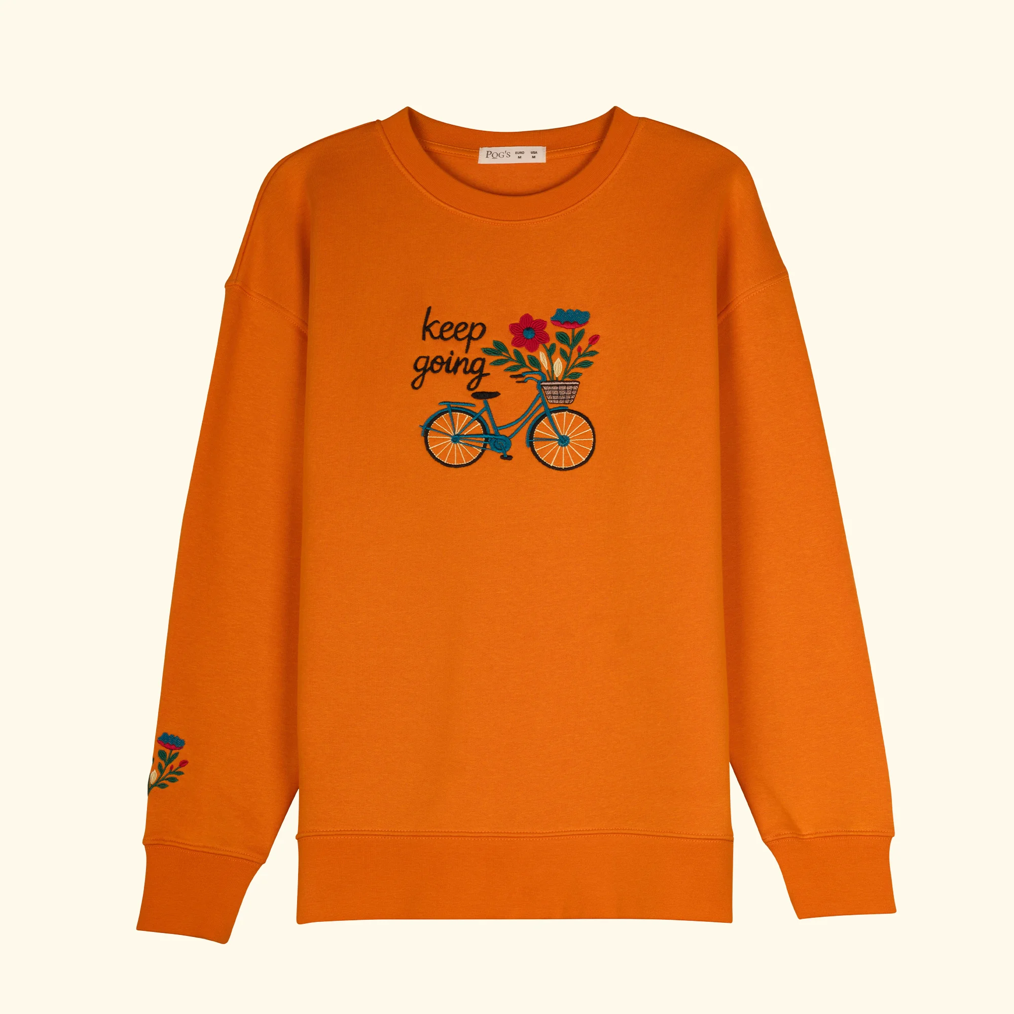 Balance Nakış Detaylı Oversize Turuncu Sweatshirt