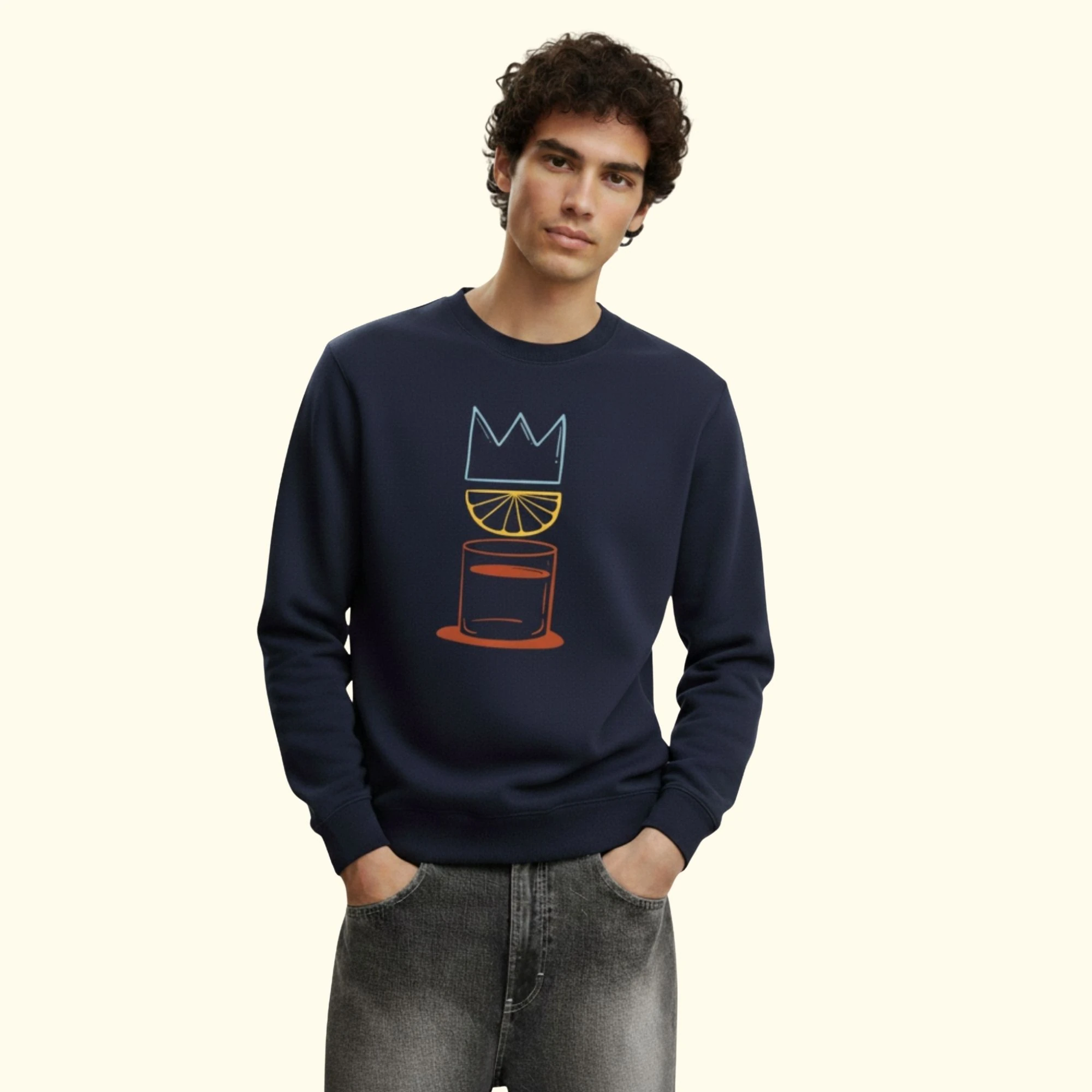 Lemora Regular Lacivert Sweatshirt