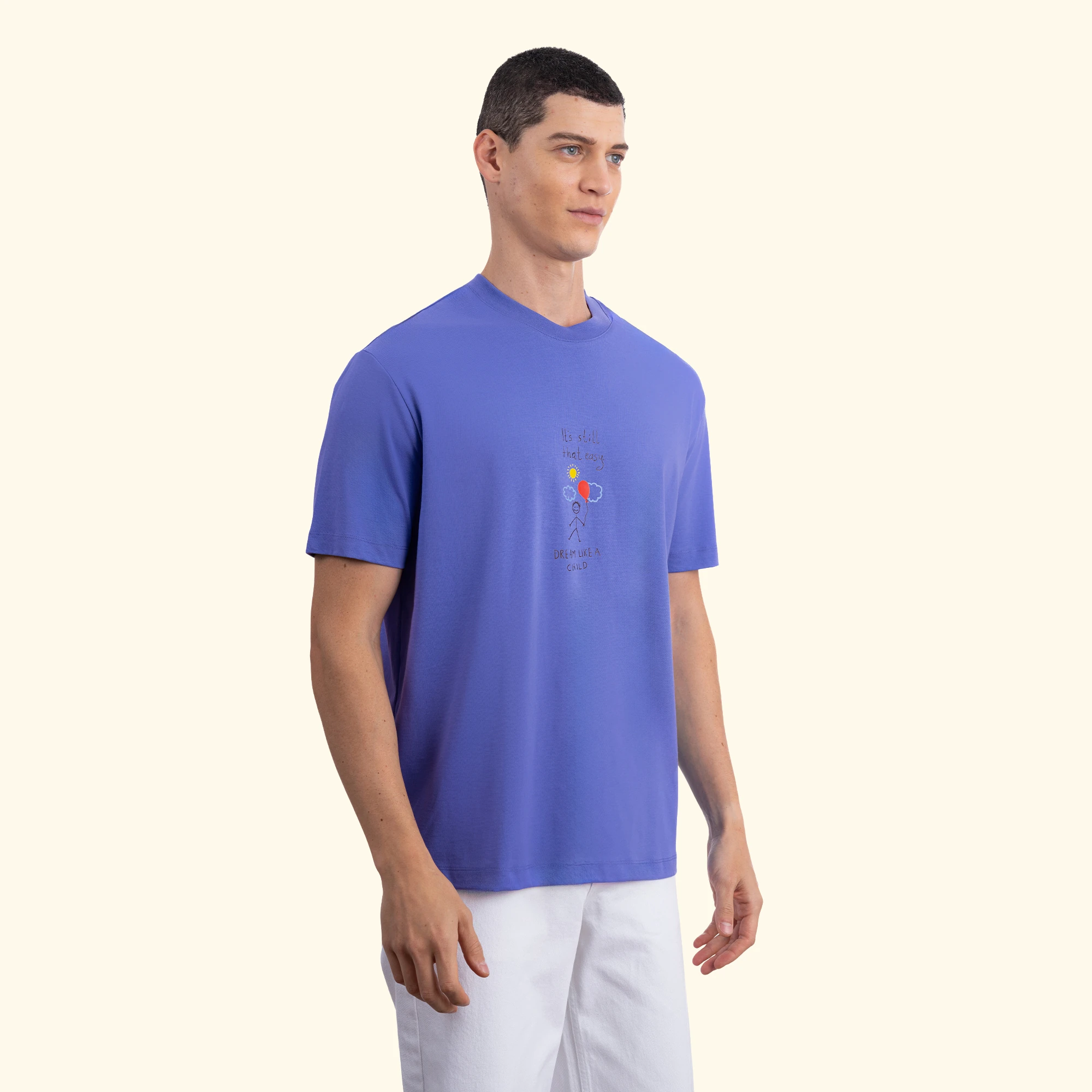 Baloon Regular İndigo T-Shirt