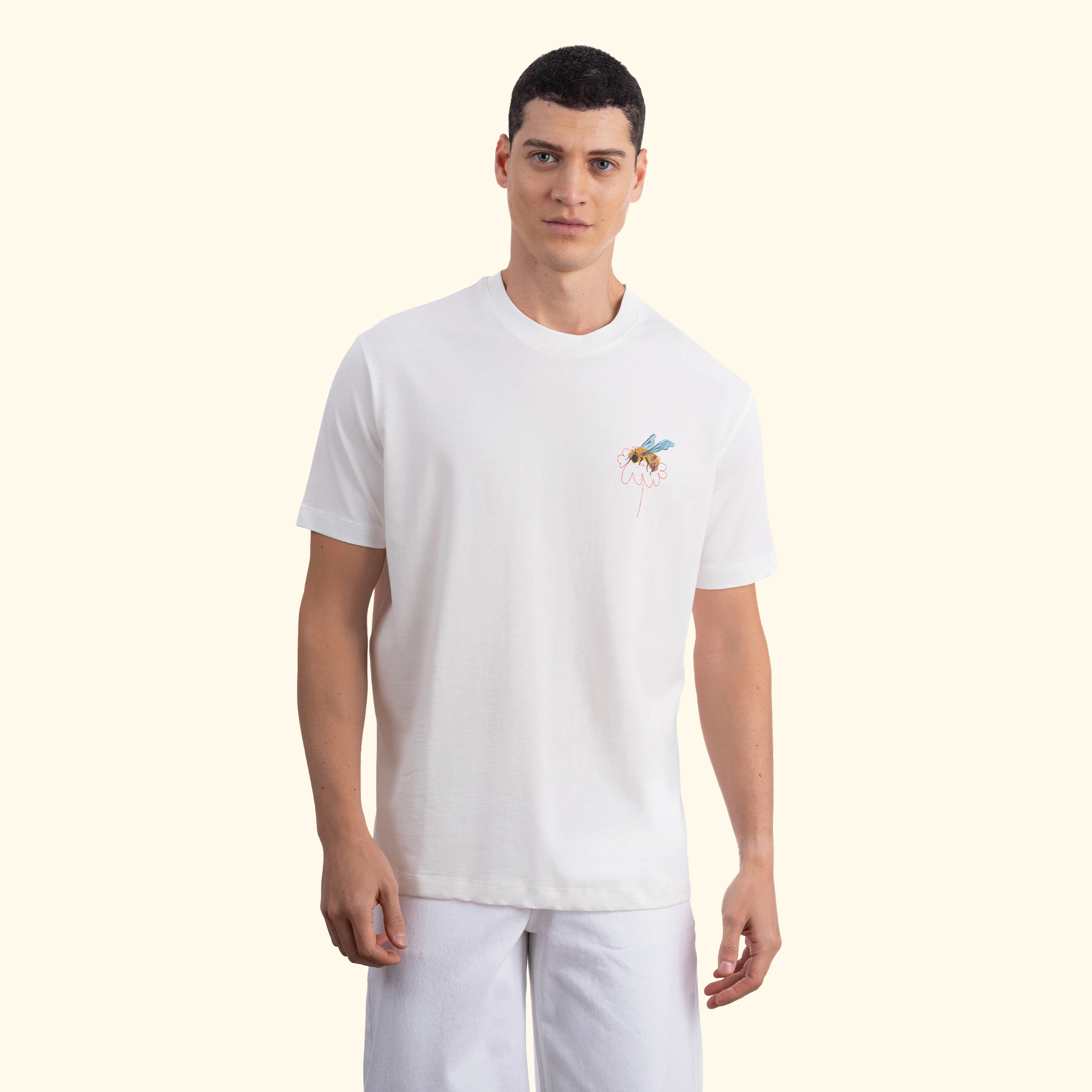 Bee Regular Ekru T-Shirt