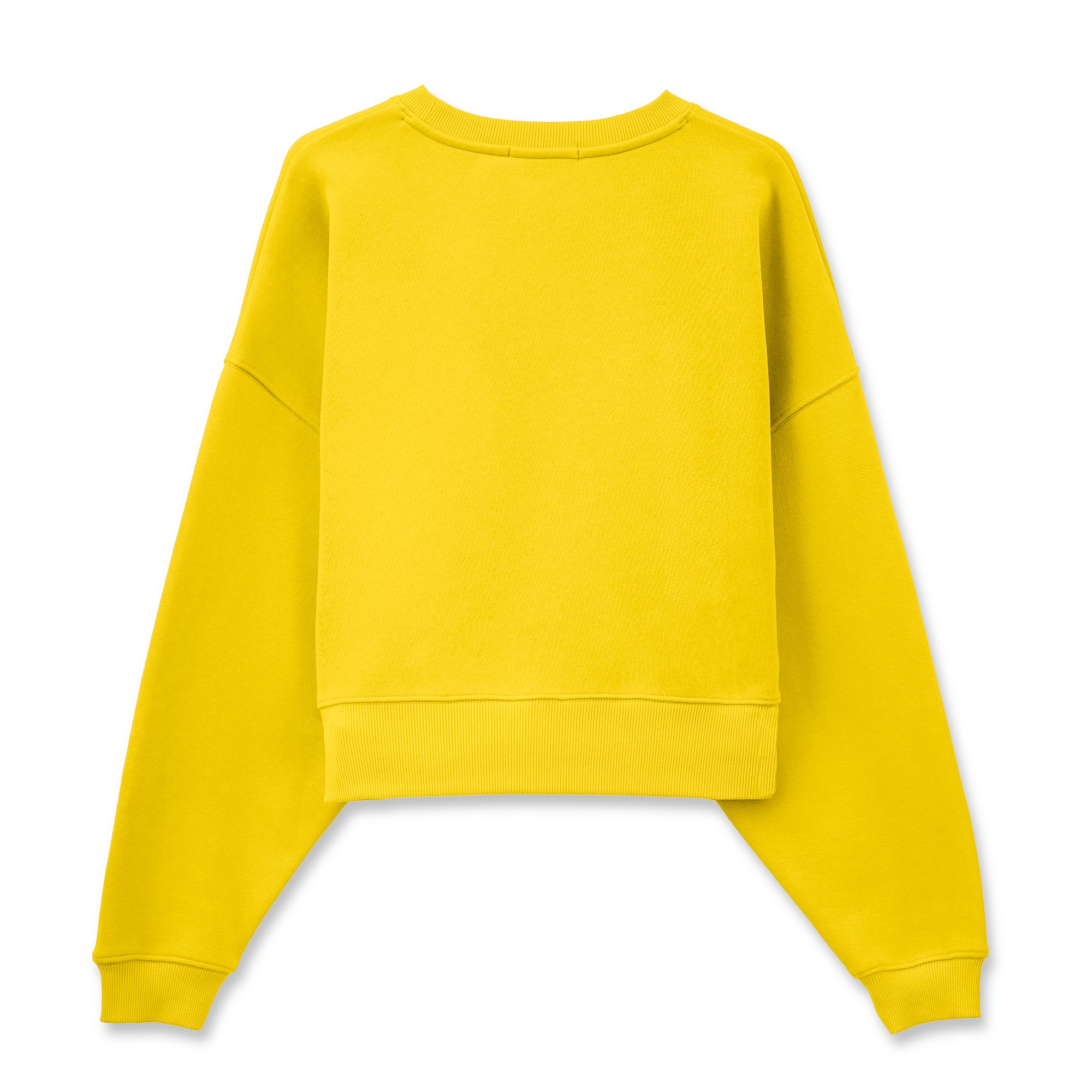 Shine Crop Oversize Sarı Sweatshirt