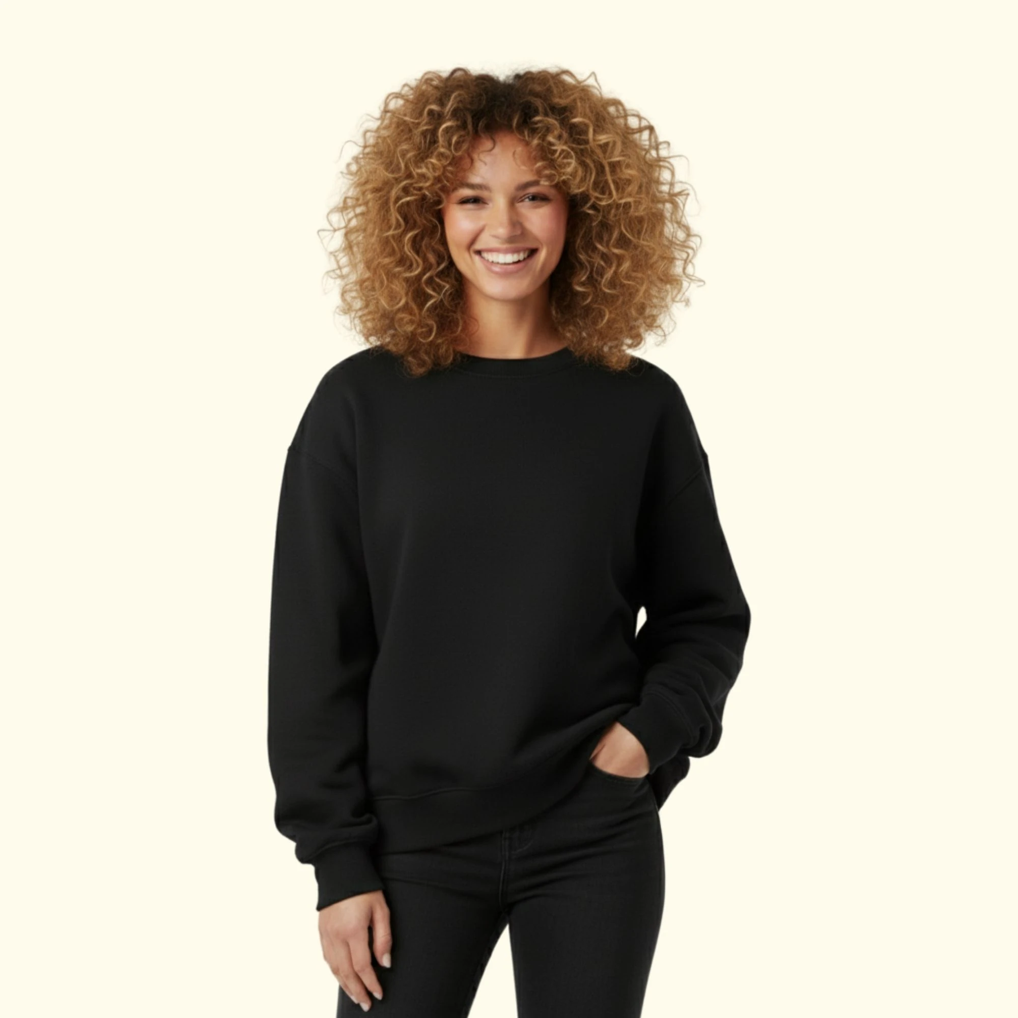 Basic Oversize Sweatshirt - Siyah