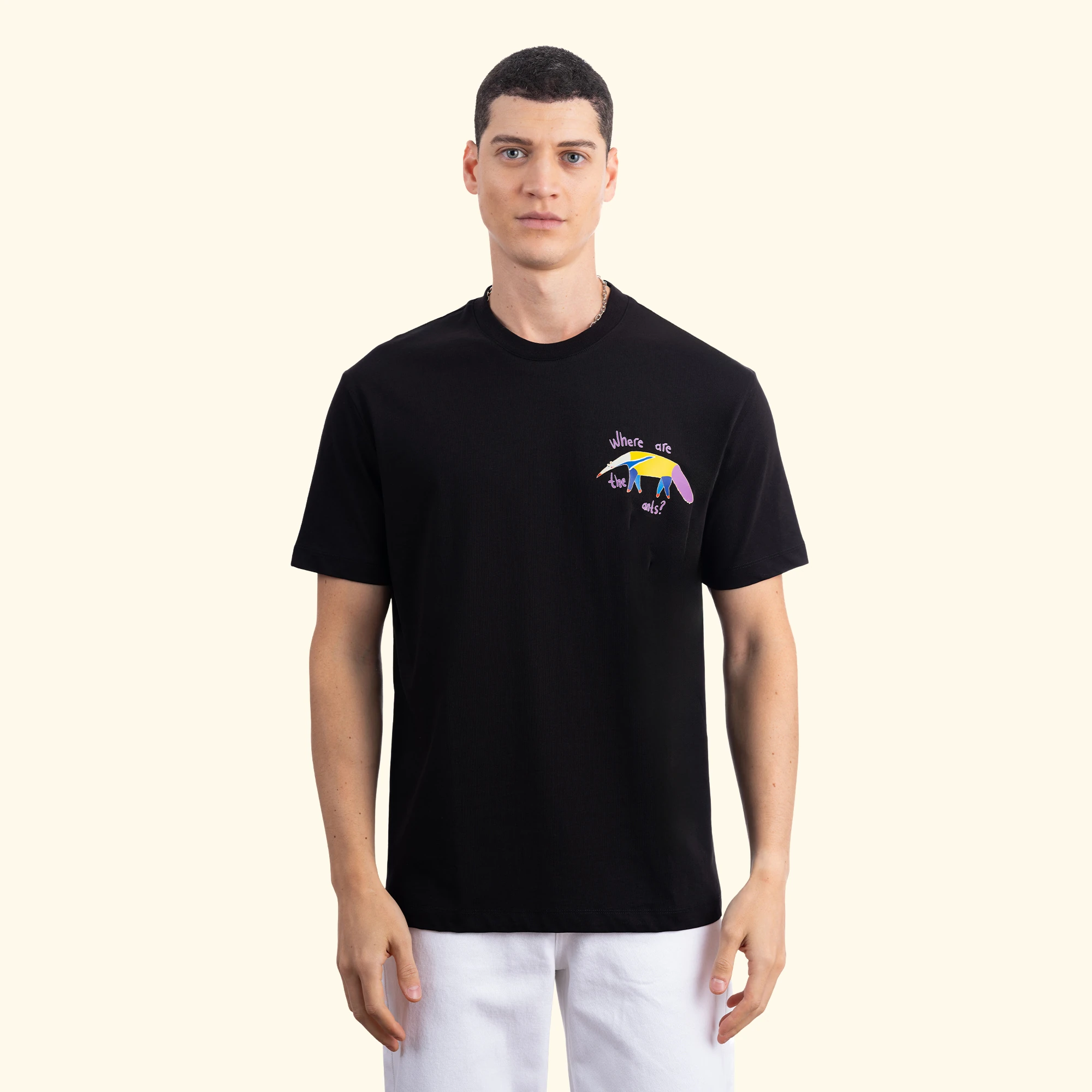 Ant Regular Siyah T-Shirt