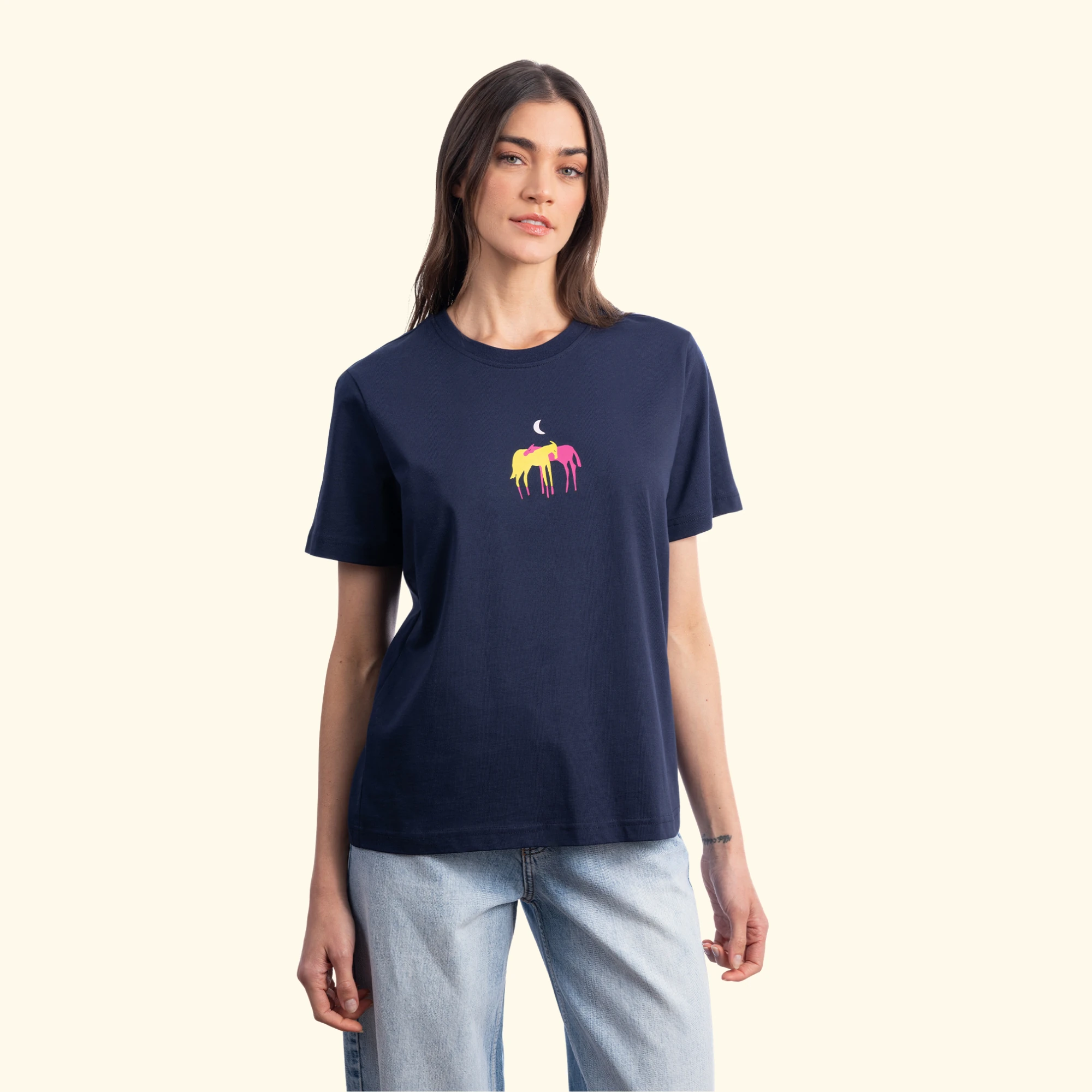 Horse Regular Lacivert T-Shirt