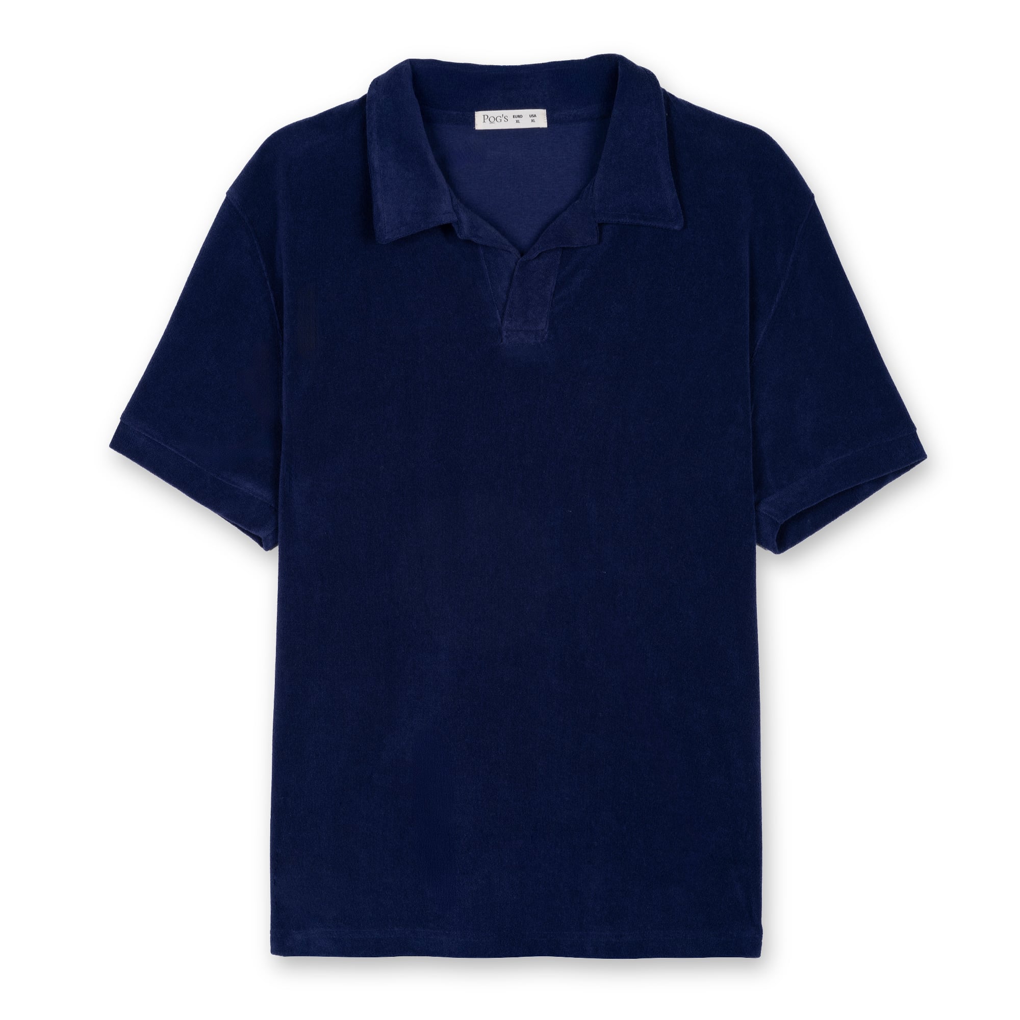 Havlu Polo Yaka T-Shirt - Lacivert