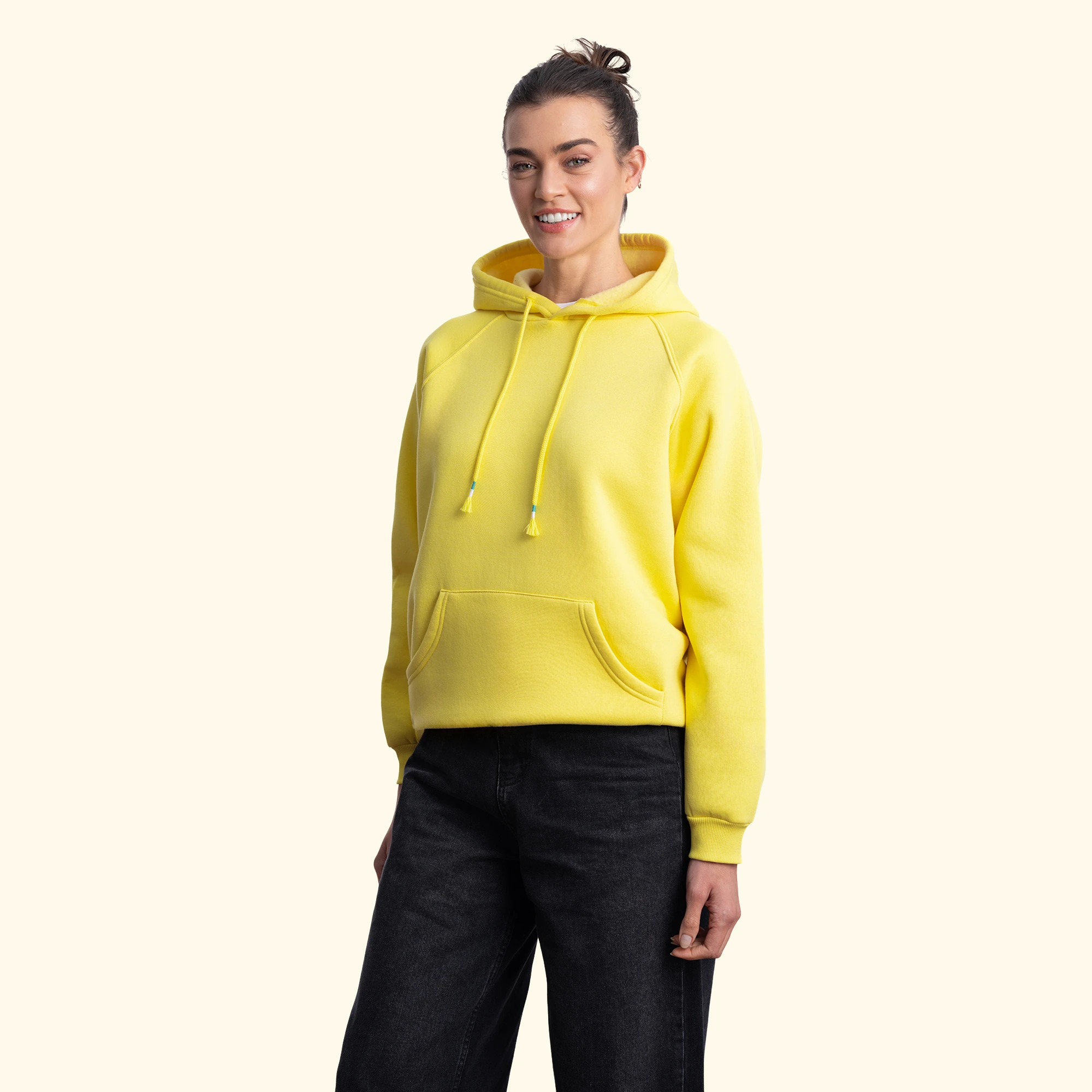 Kapşonlu Sweatshirt - Sarı