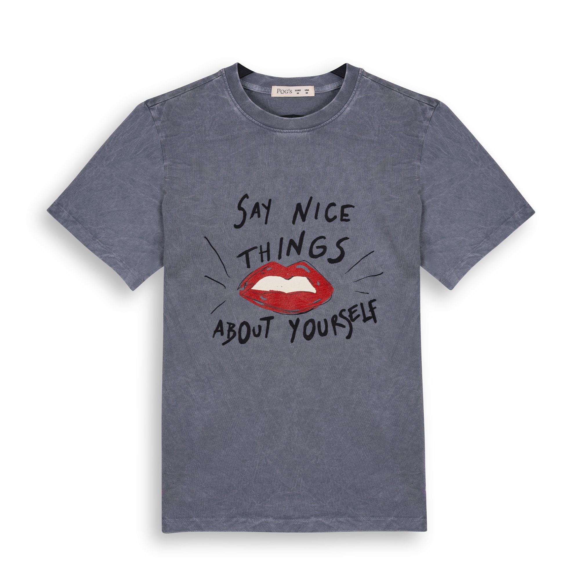 Lips Regular Gri T-Shirt