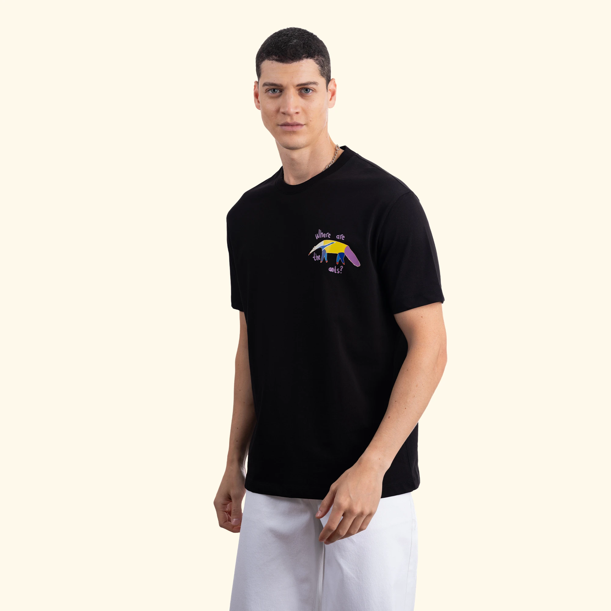 Ant Regular Siyah T-Shirt