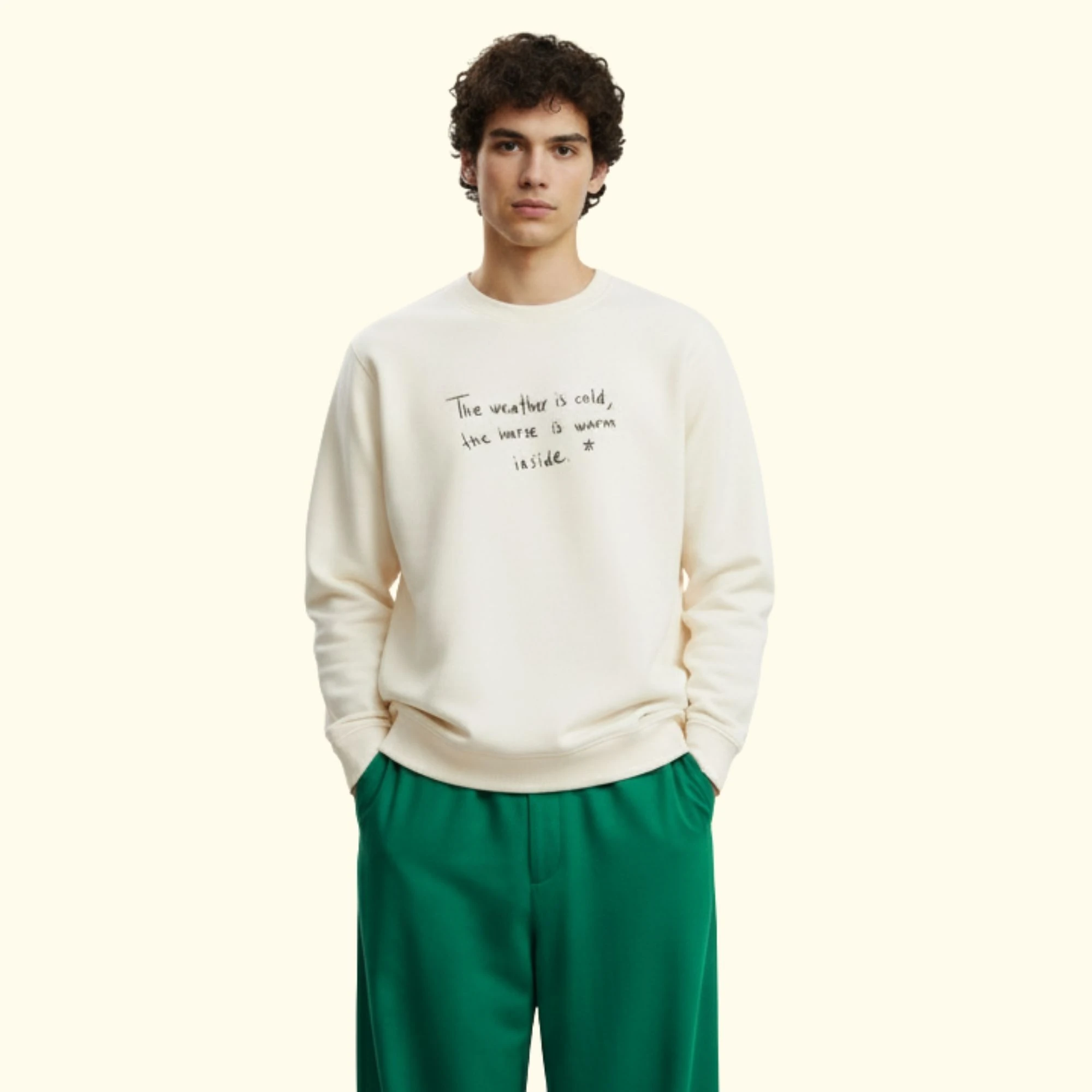 The Horse Regular Ekru Sweatshirt