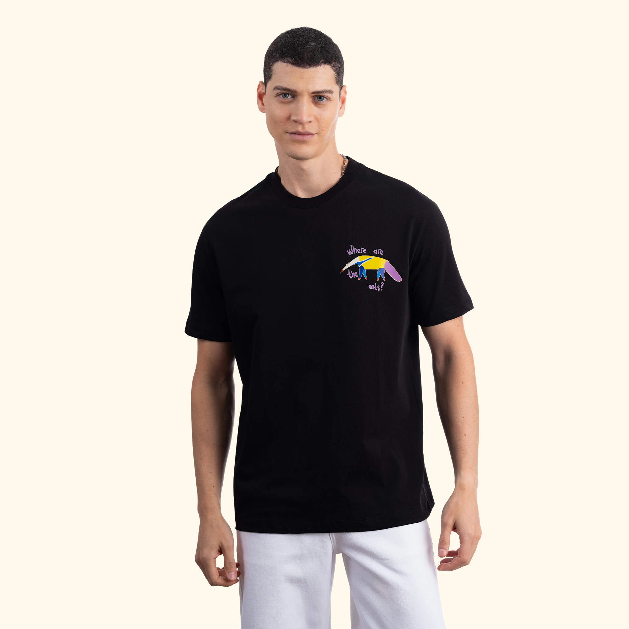 Ant Regular Siyah T-Shirt