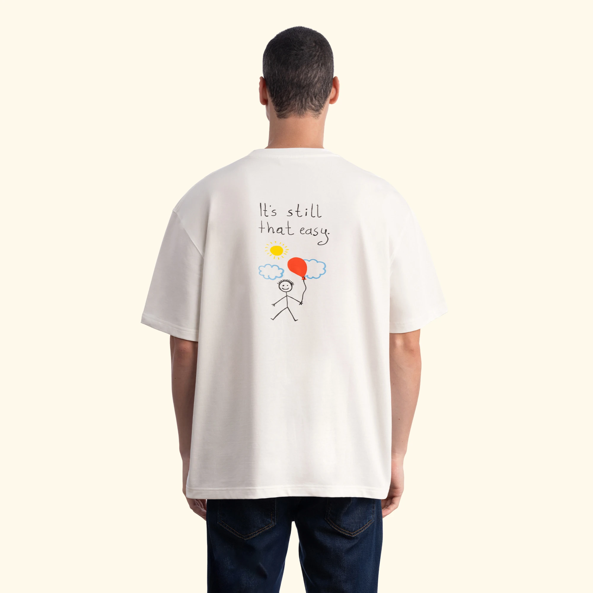 Baloon King Size Ekru T-Shirt