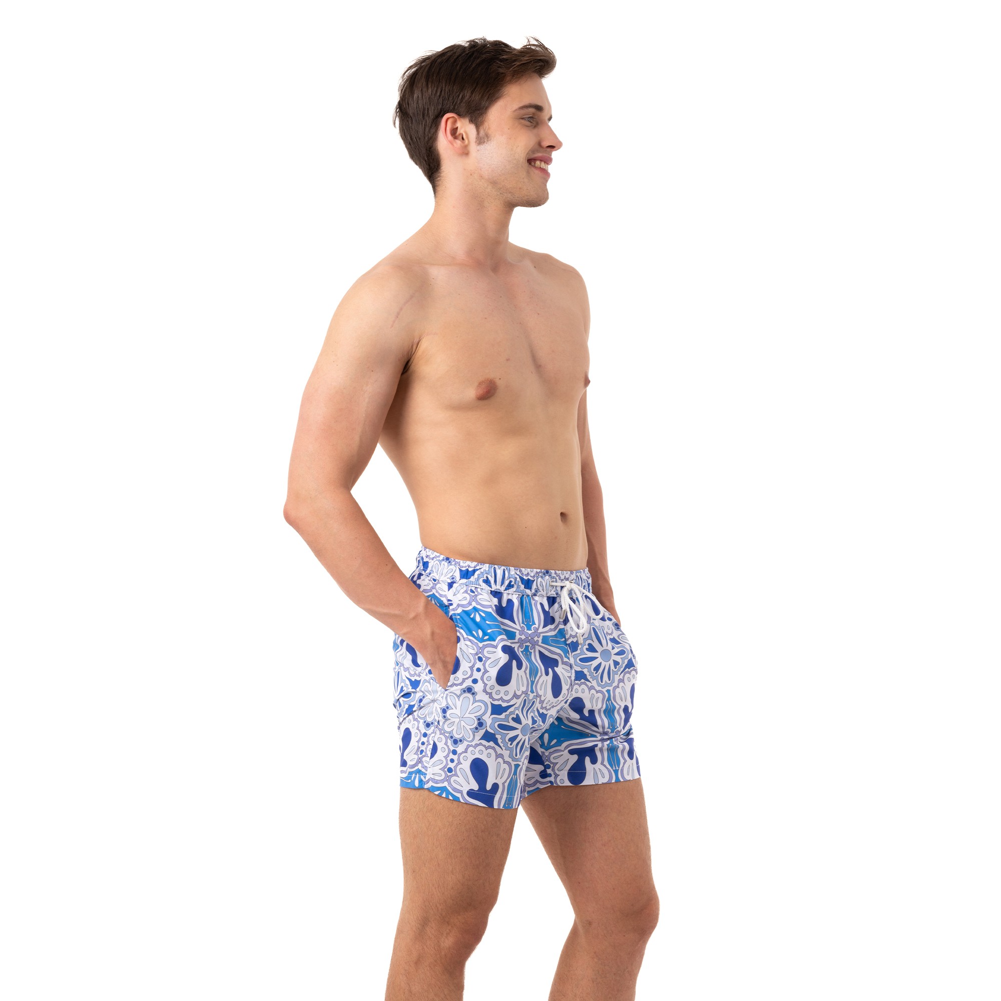 Blue Cascade VelvetTouch Swim Shorts