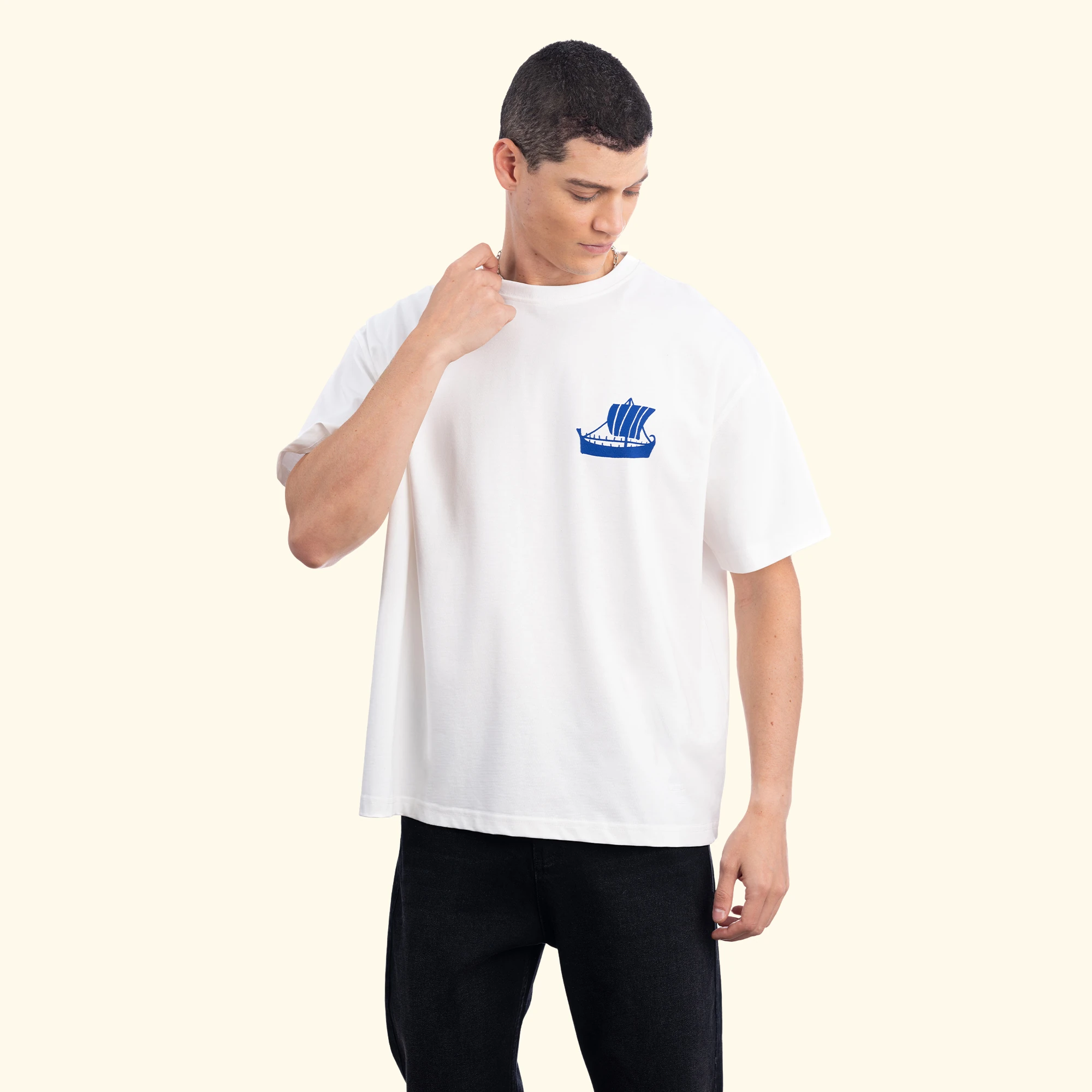 Greek King Size Ekru T-Shirt