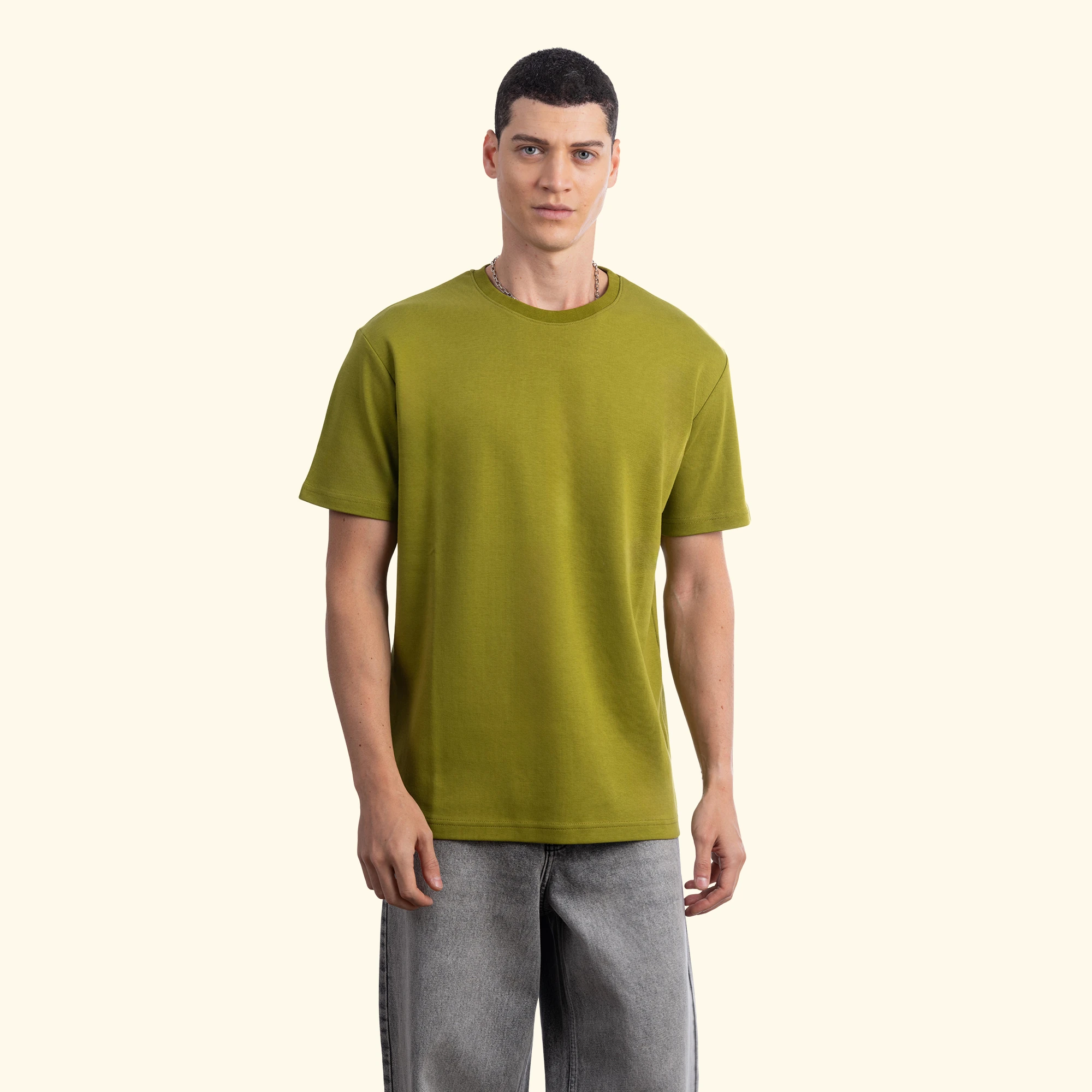 Basic Regular T-Shirt - Koyu Yeşil