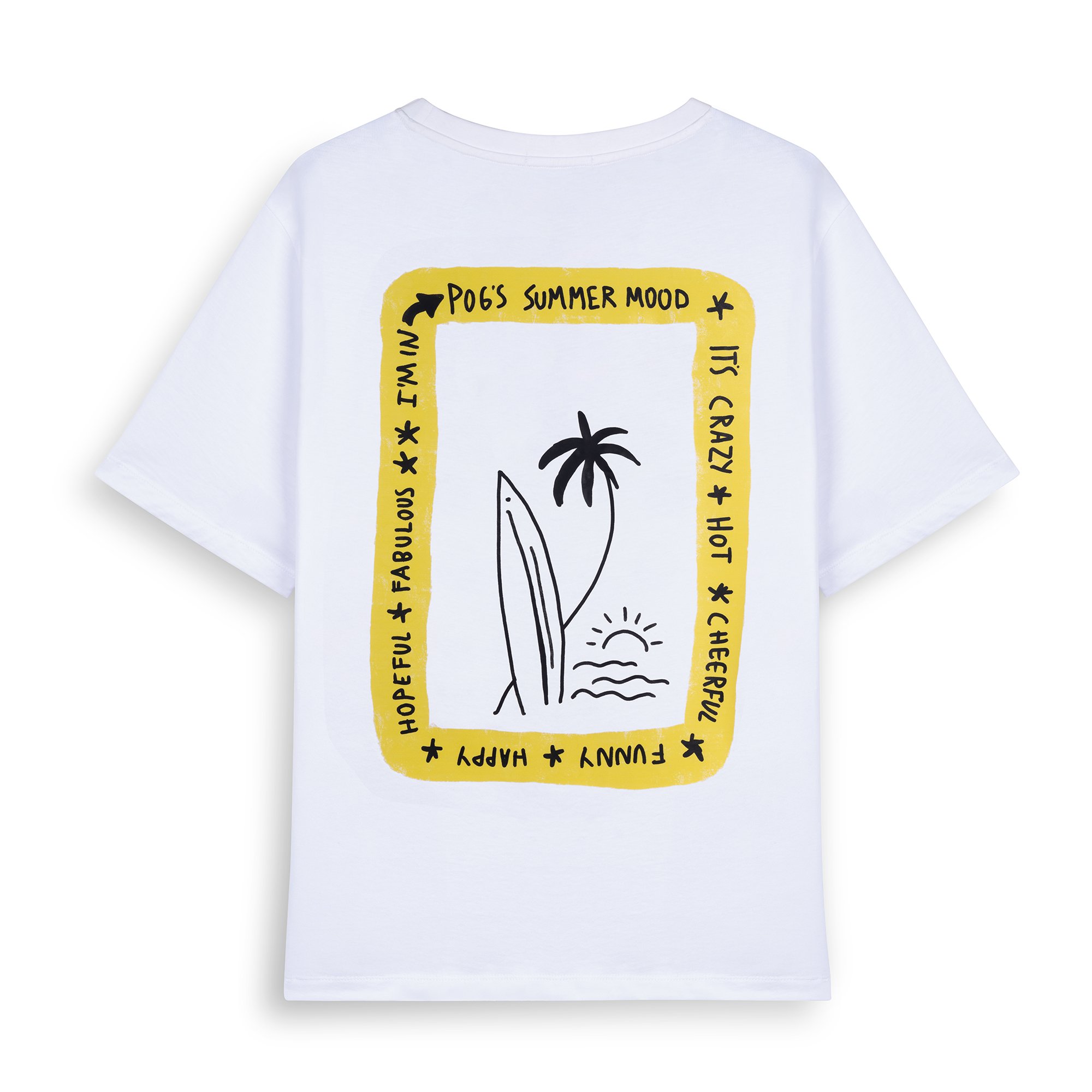 Summer Mood Overisize Beyaz T-Shirt