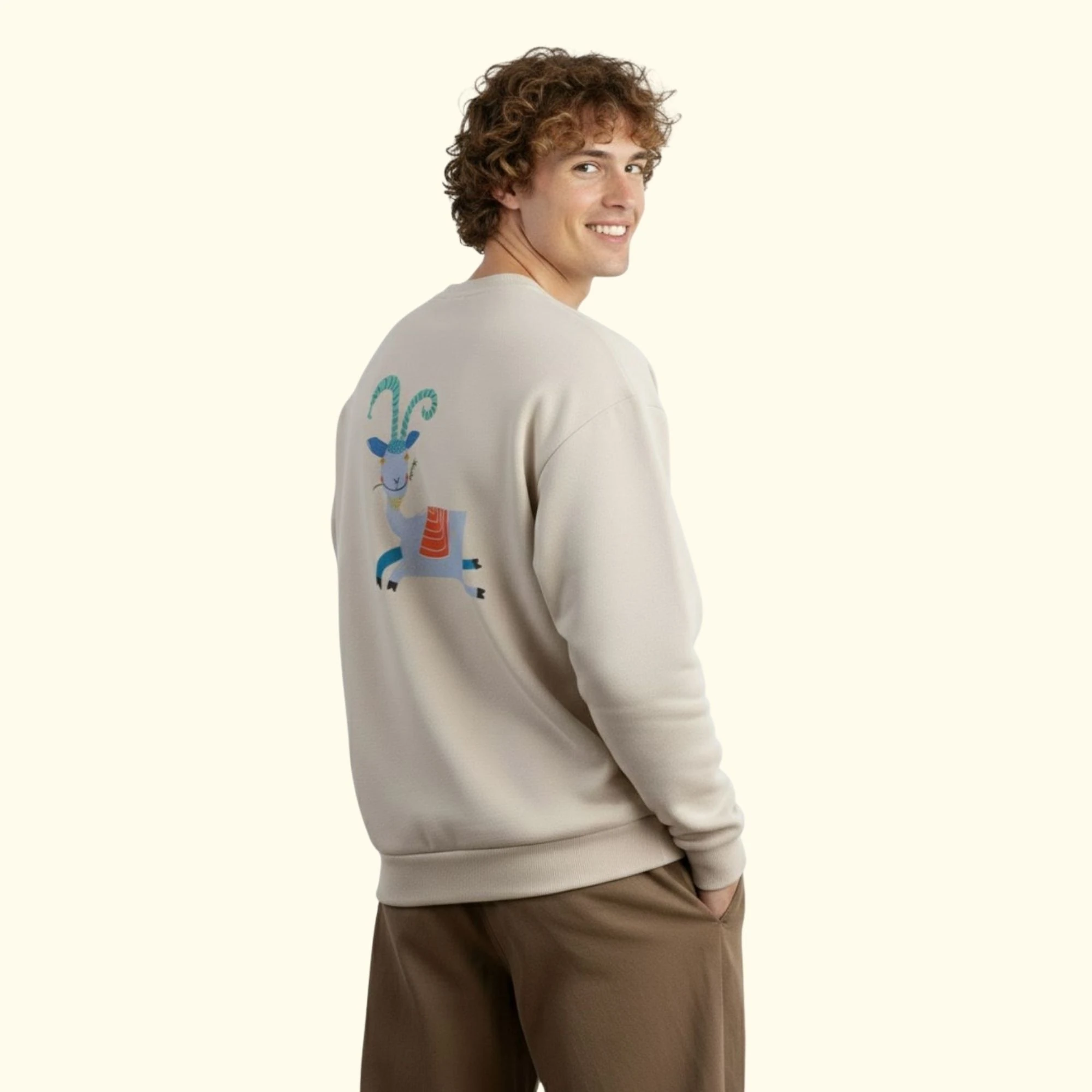 Goat Oversize Ekru Sweatshirt