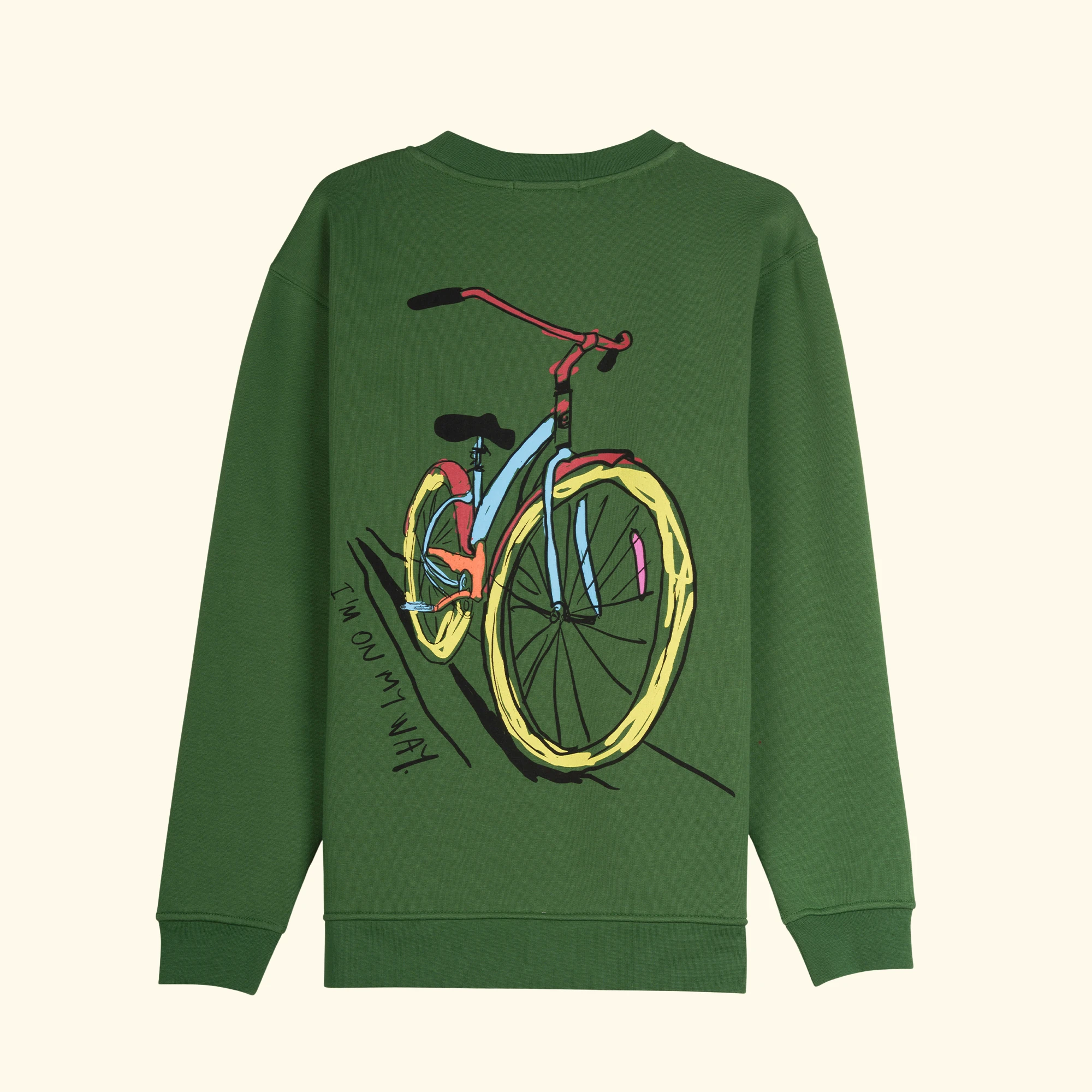 Bicycle Regular Yeşil Sweatshirt