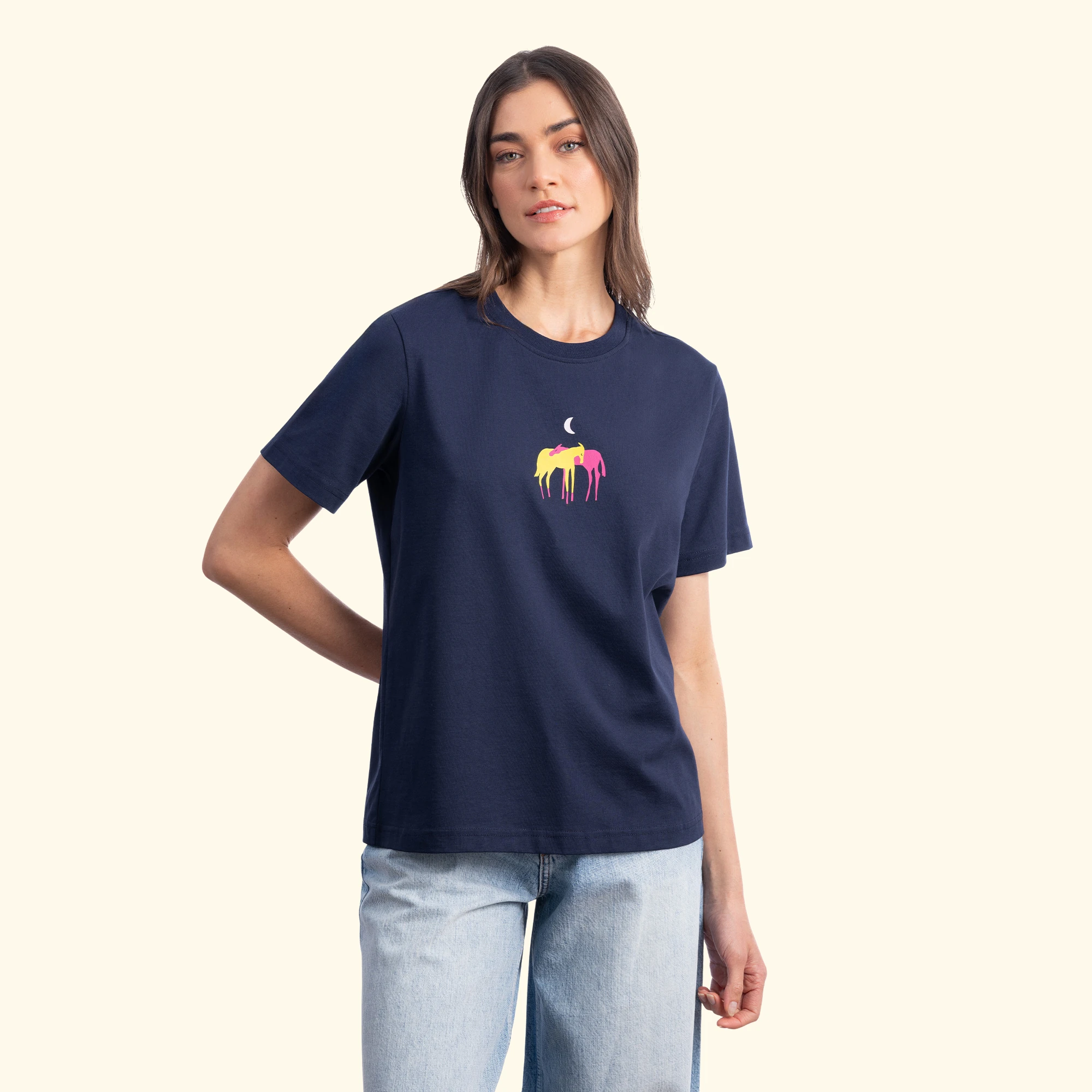 Horse Regular Lacivert T-Shirt