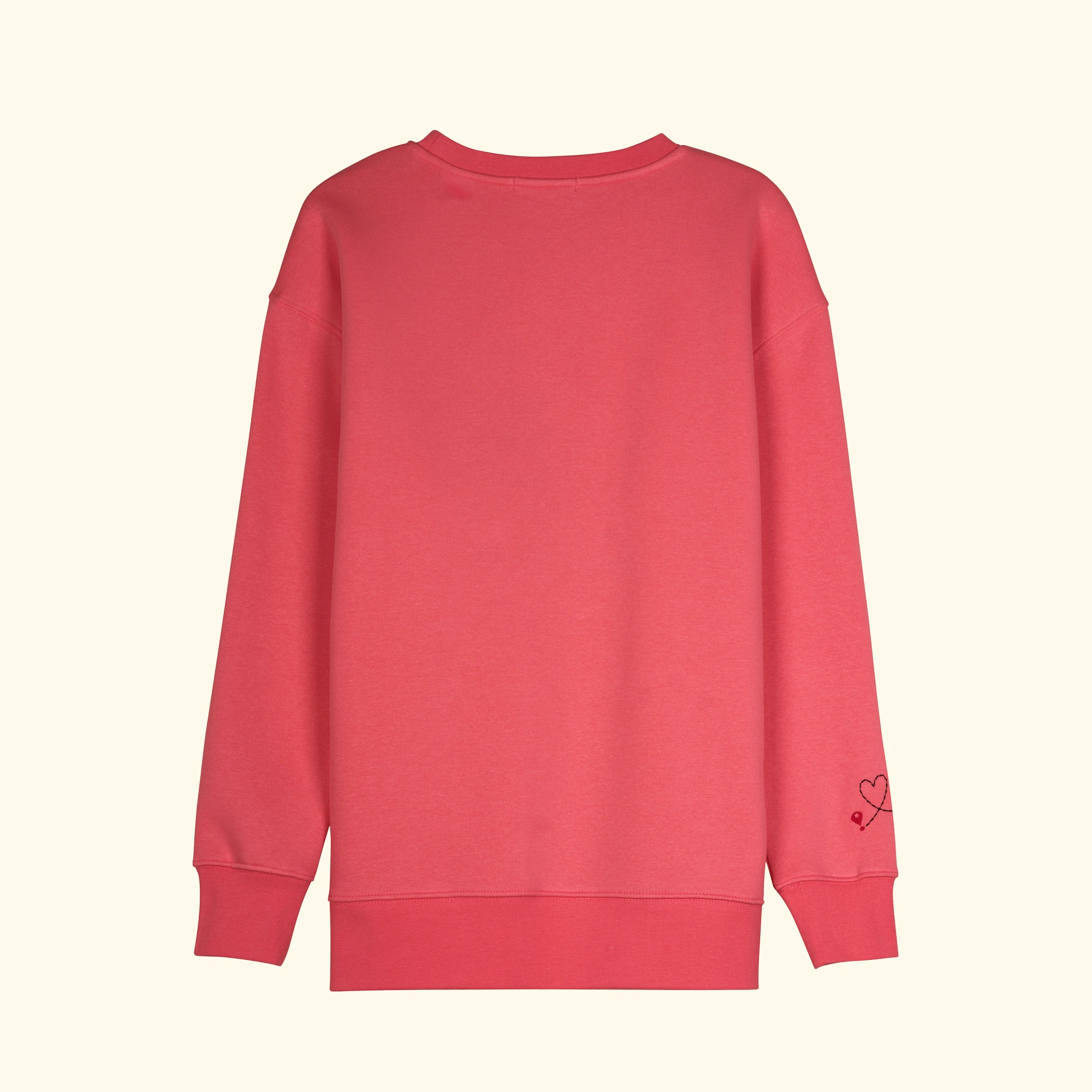 Travel Nakış Detaylı Oversize Pembe Sweatshirt