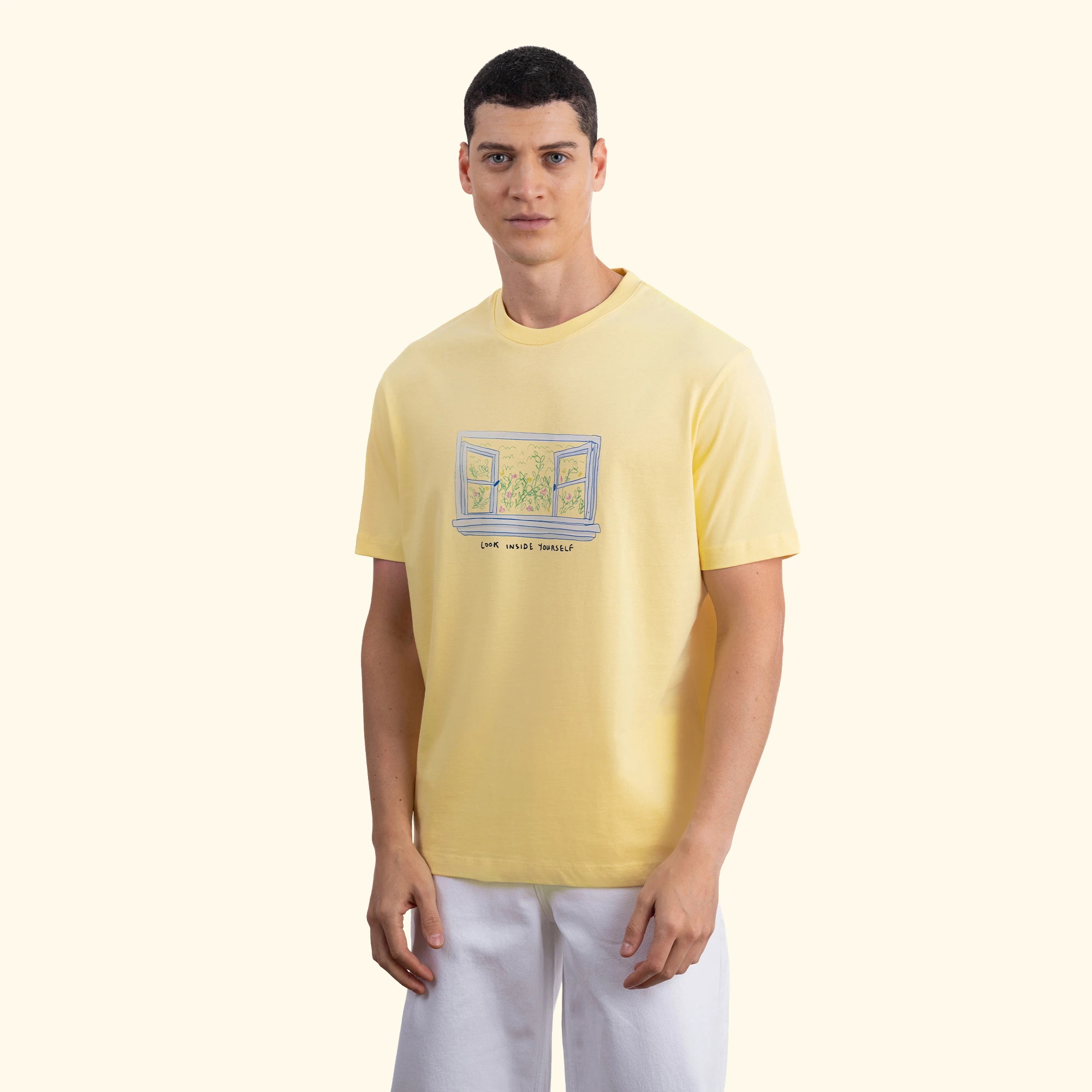 Frame Regular Yellow T-Shirt