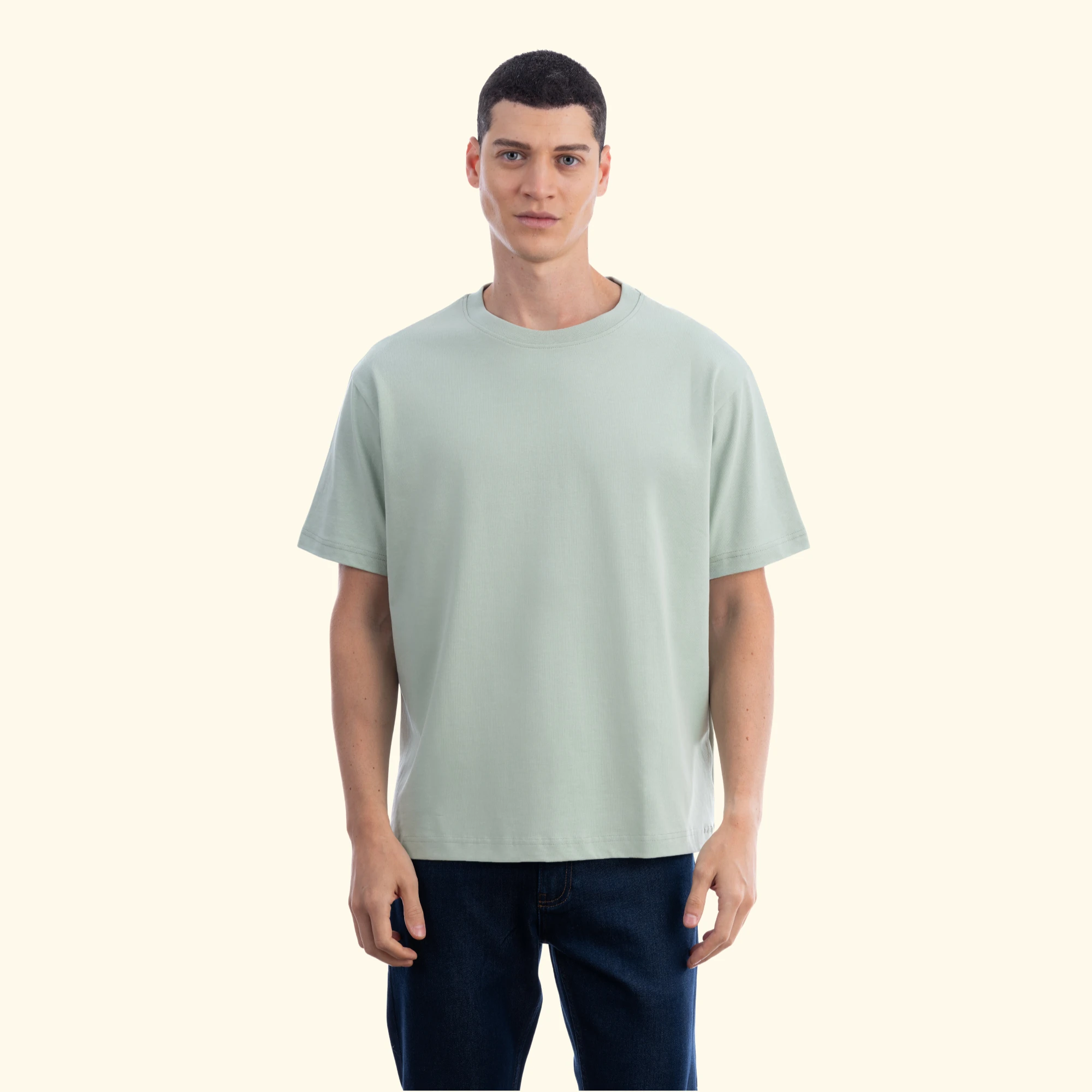 Basic Oversize T-Shirt - Su Yeşili